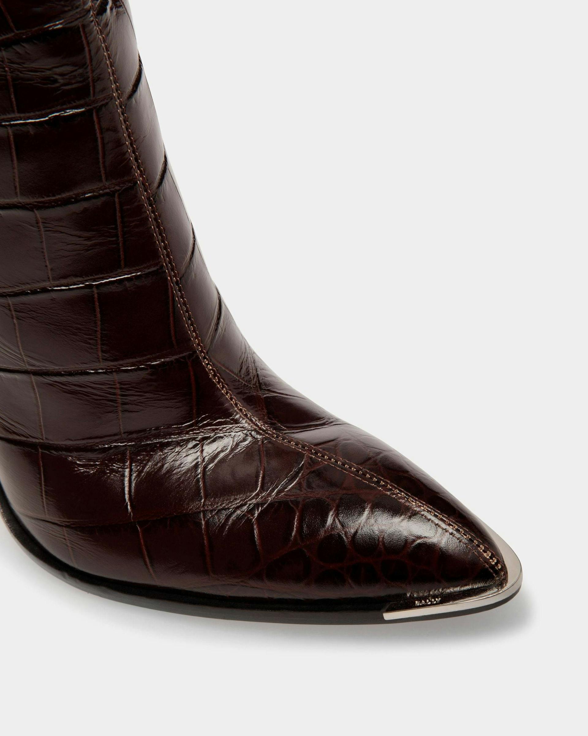 Hedy Long Boots In Burgundy Leather - Women's - Bally - 05
