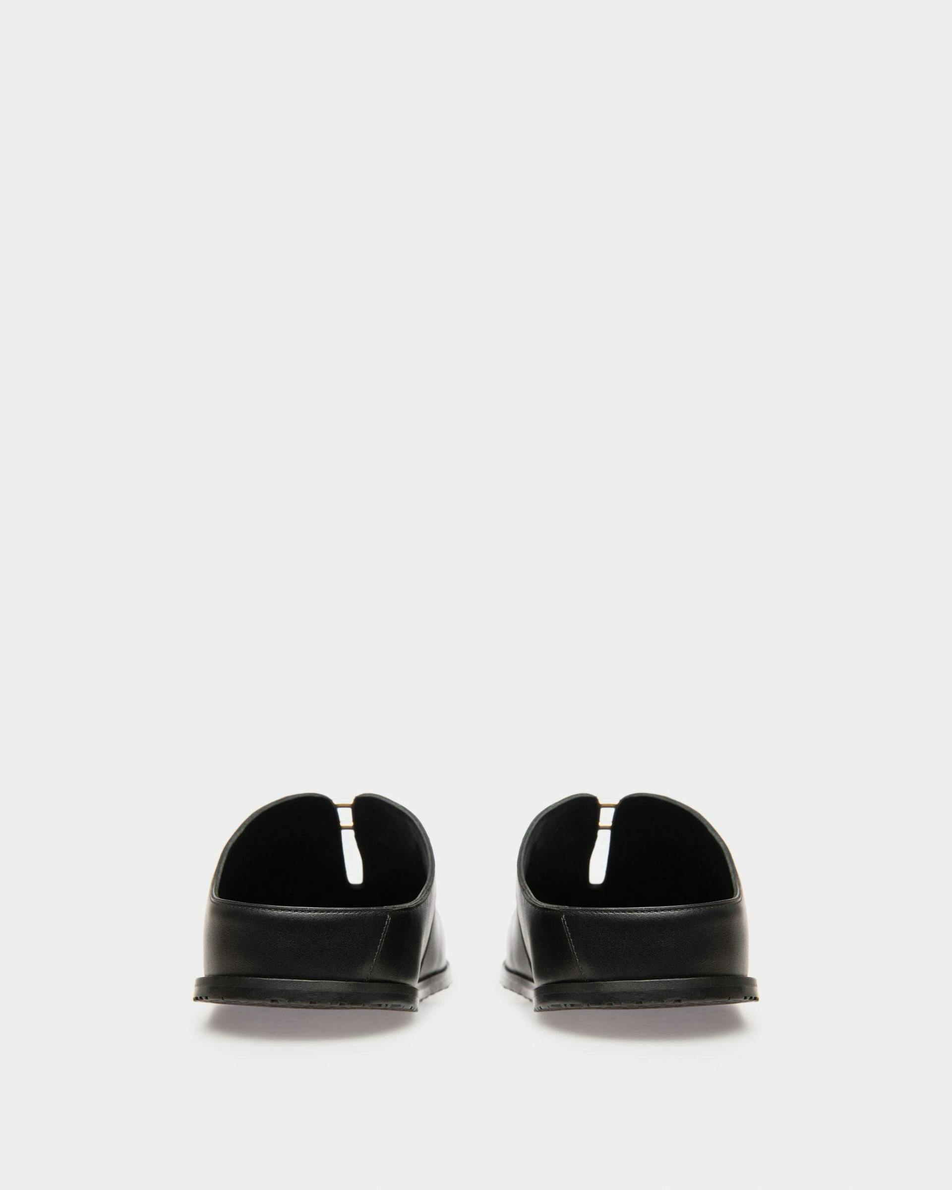 Francine Leather Slippers In Black - Women's - Bally - 04