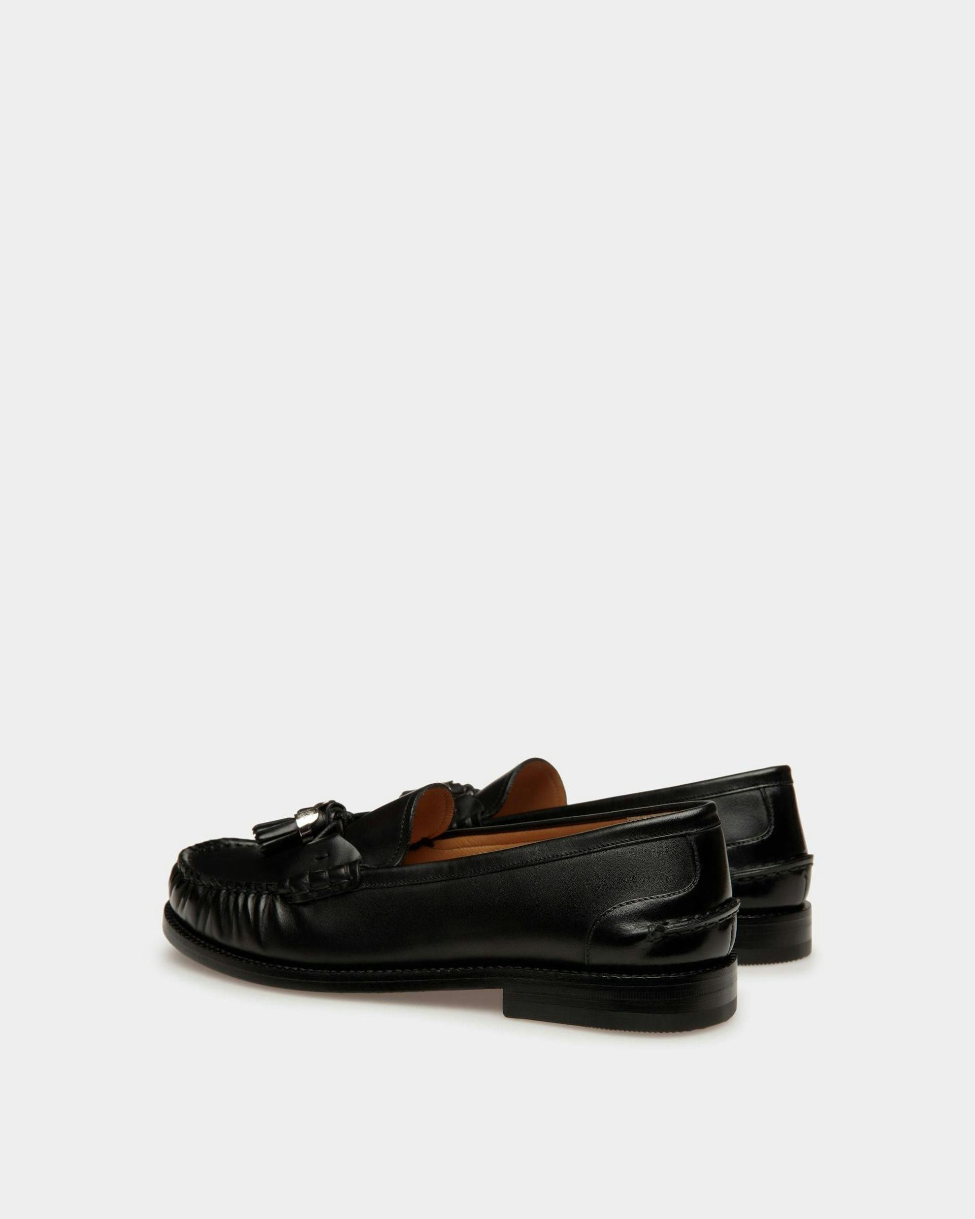 Rome Moccasins In Black Leather - Women's - Bally - 03