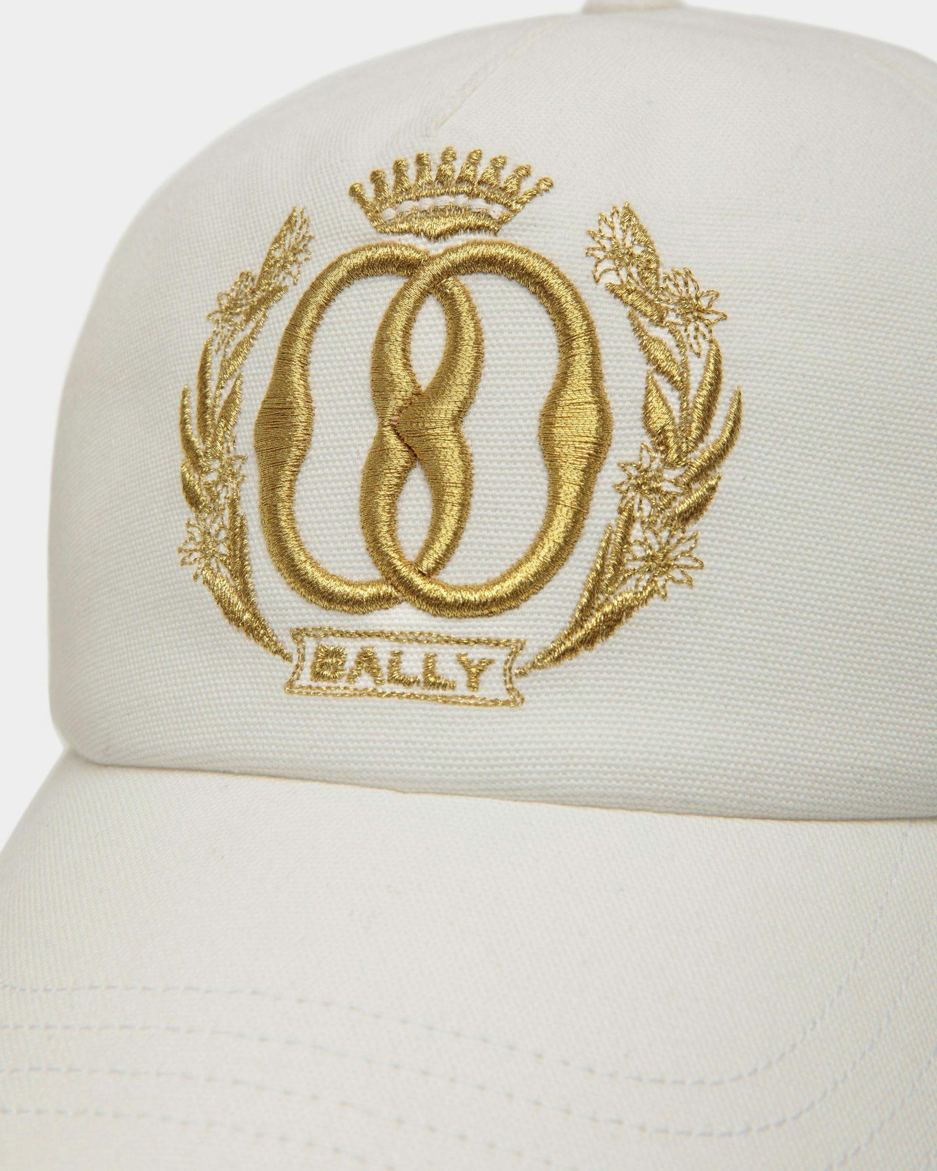 Women's Baseball Hat in White Cotton | Bally | Still Life Detail