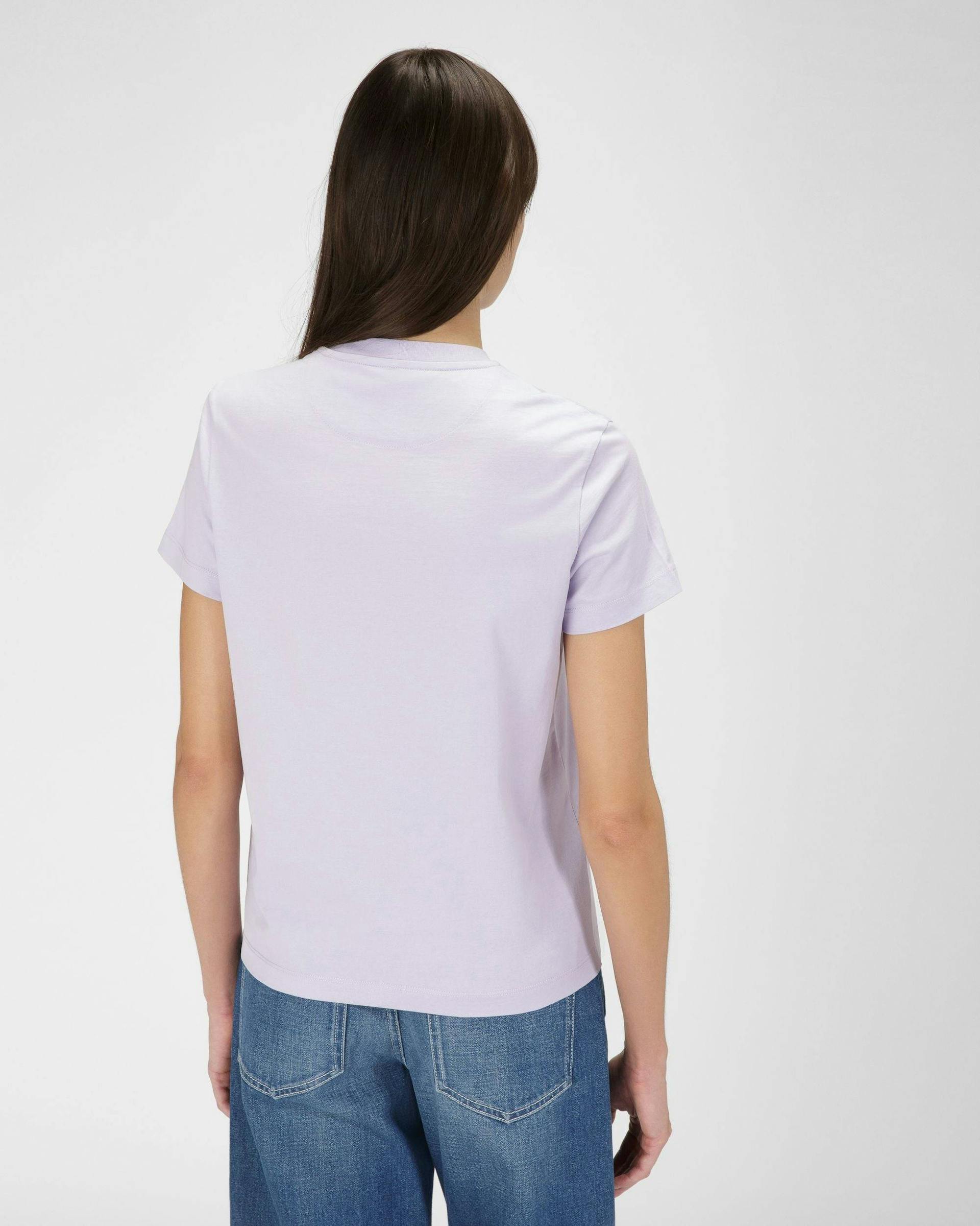 Organic Cotton T-Shirt In Lilac - Women's - Bally - 03