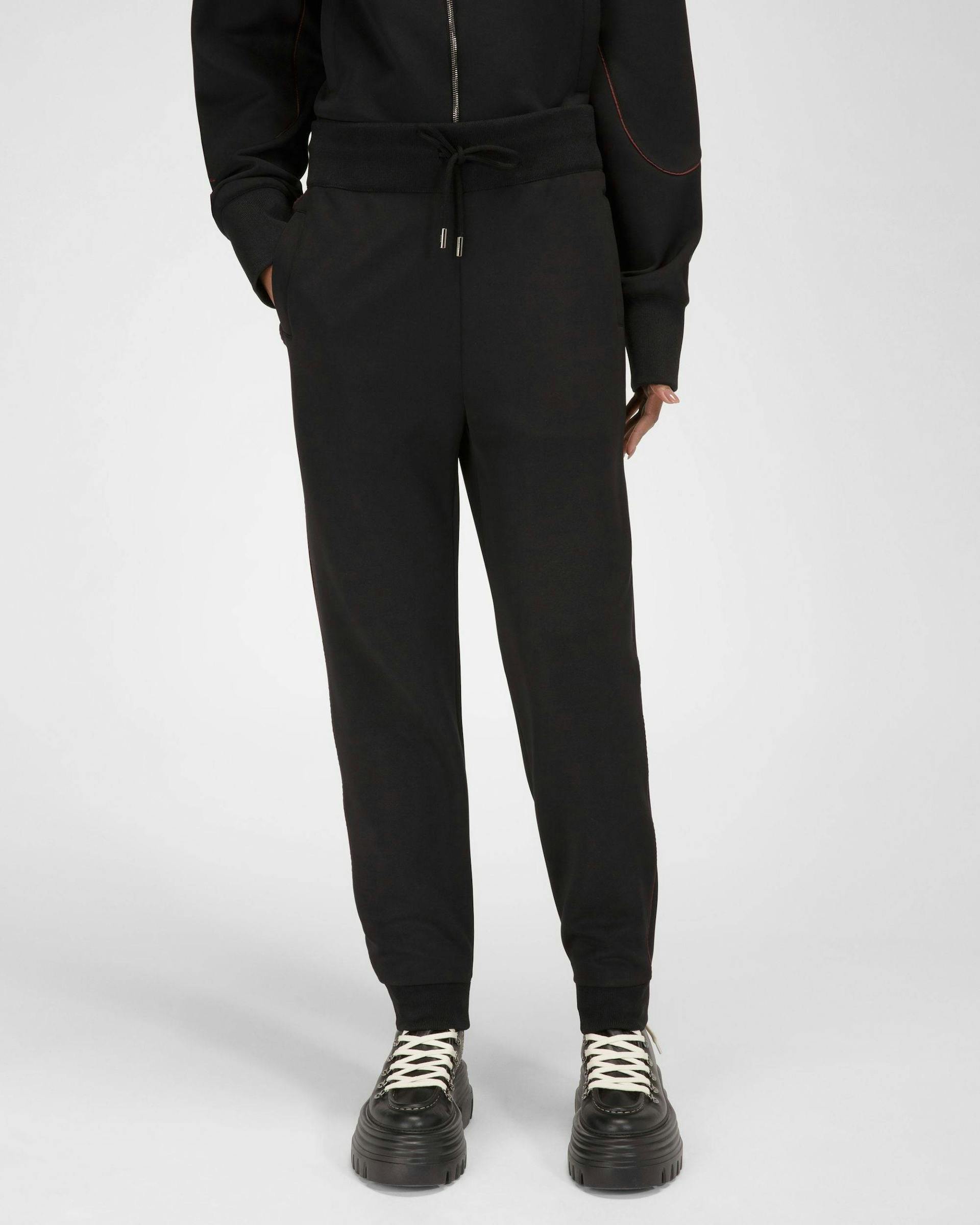 Polyester Mix Sweatpants In Black - Women's - Bally - 01