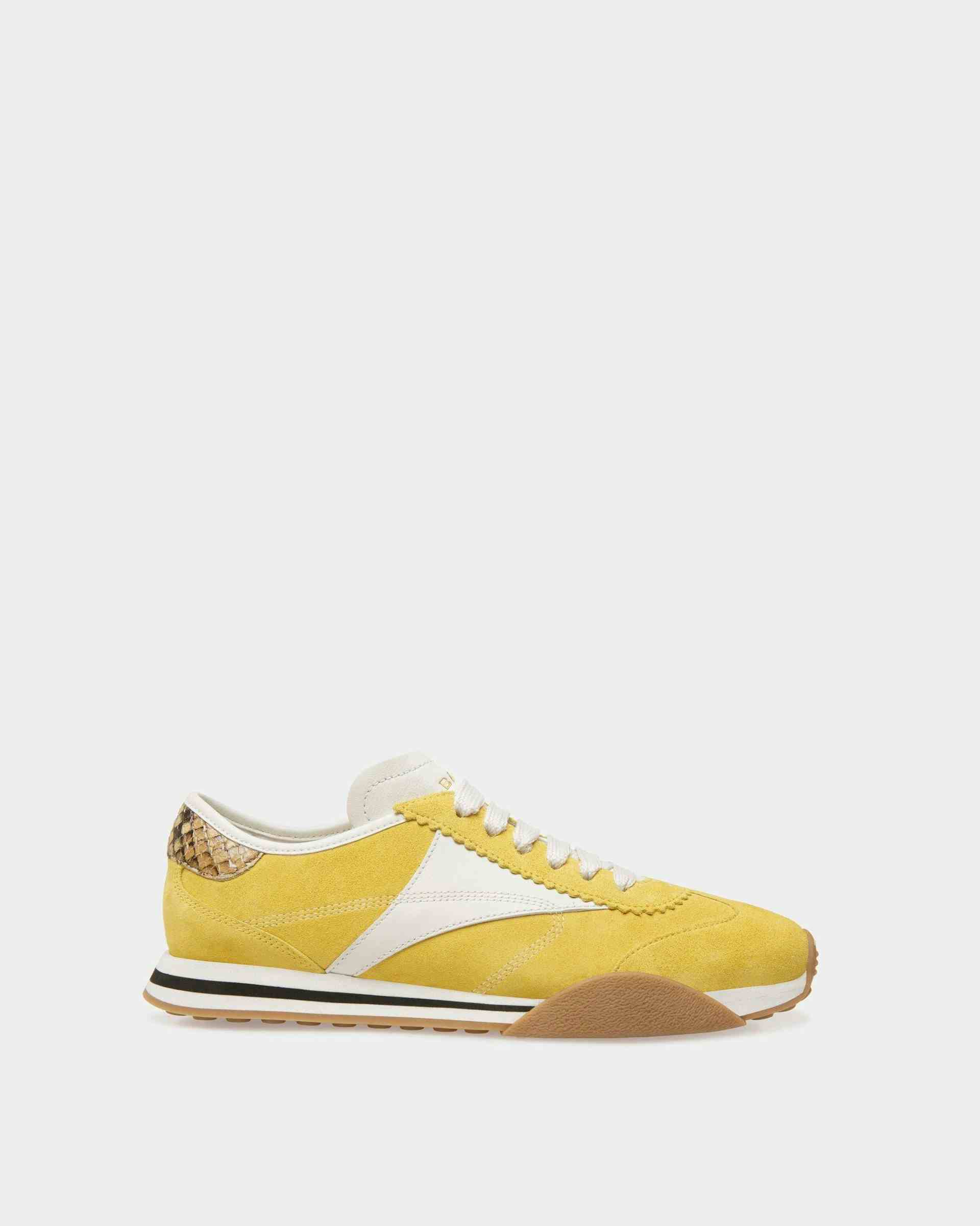 Sussex Sneakers In Yellow And White Leather - Women's - Bally