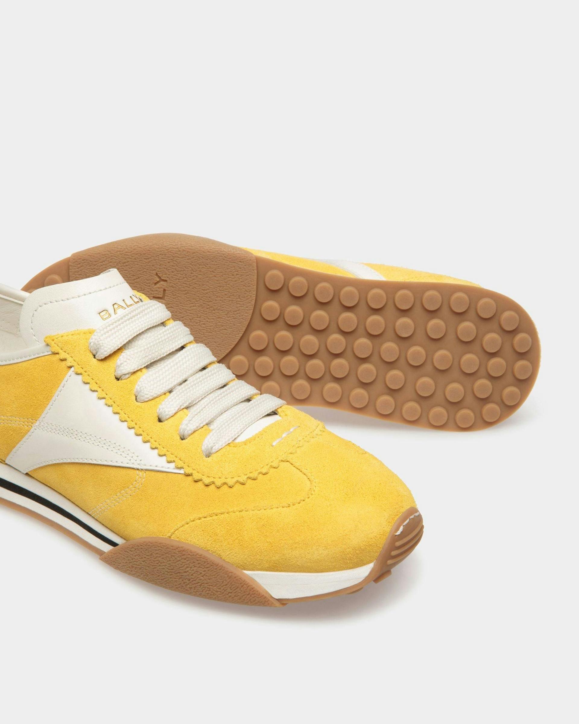 Sussex Sneakers In Yellow And White Leather - Women's - Bally - 05