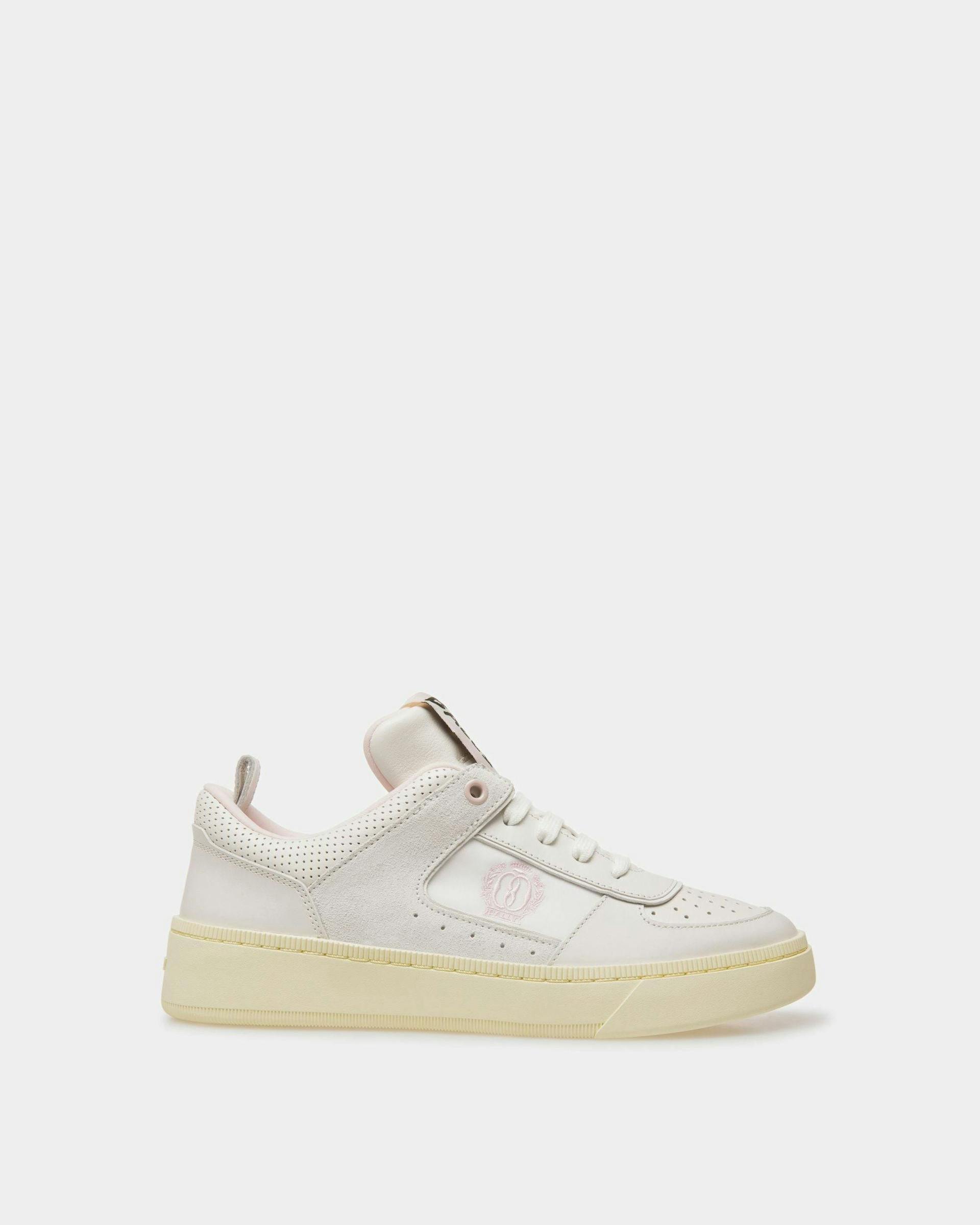 Raise Sneakers In White And Pink Leather - Women's - Bally - 01