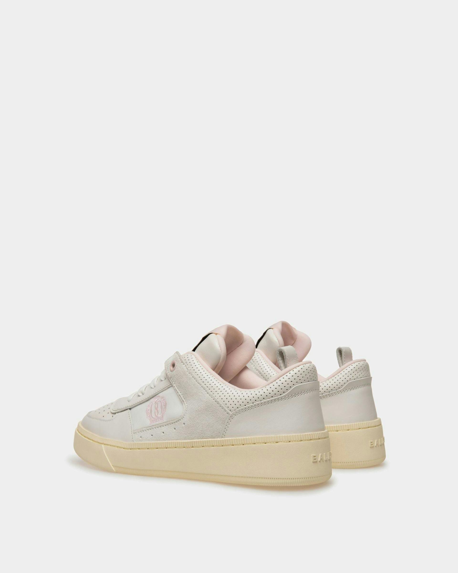 Raise Sneakers In White And Pink Leather - Women's - Bally - 03