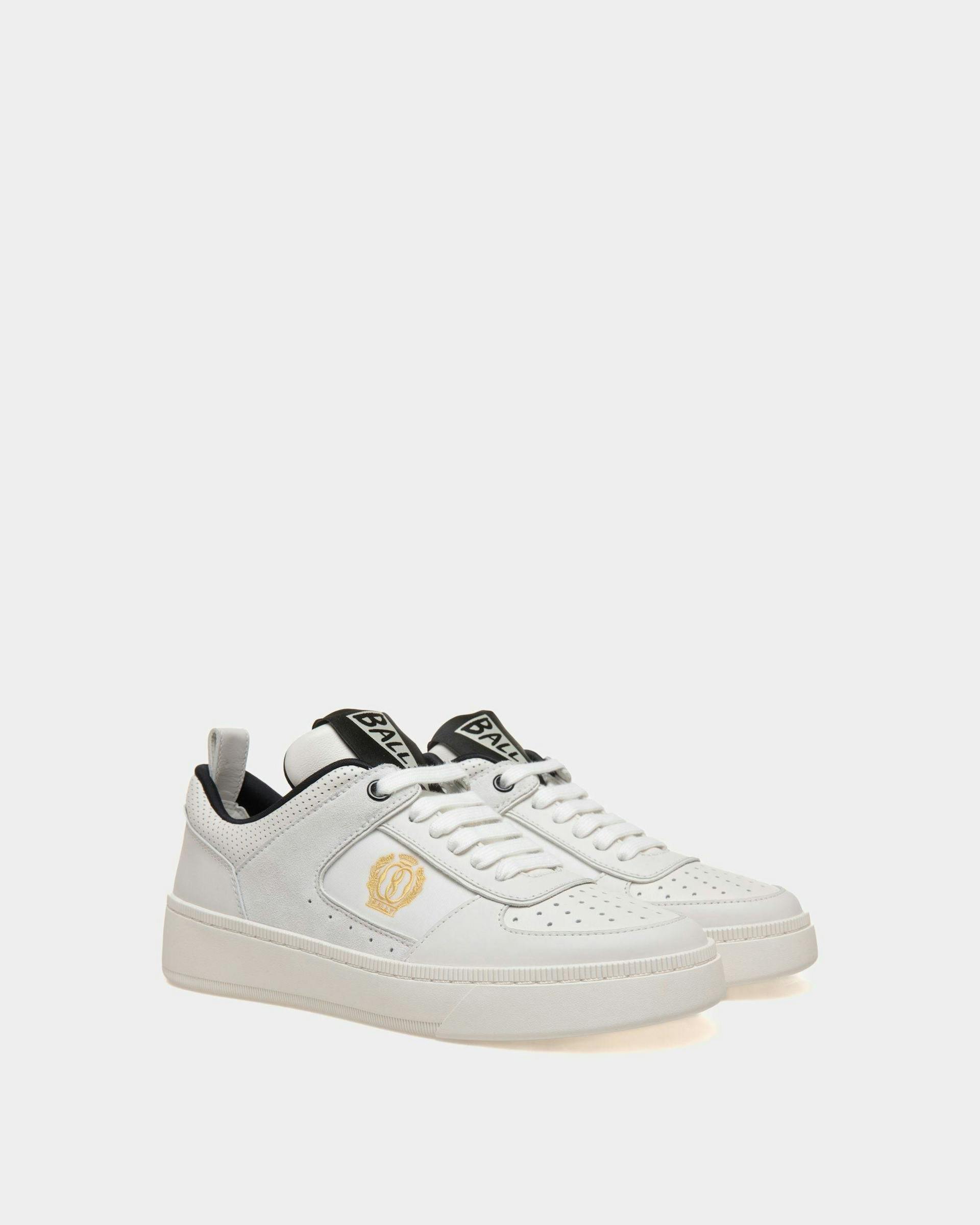 Women's Raise Sneaker In White And Black Leather | Bally | Still Life 3/4 Front