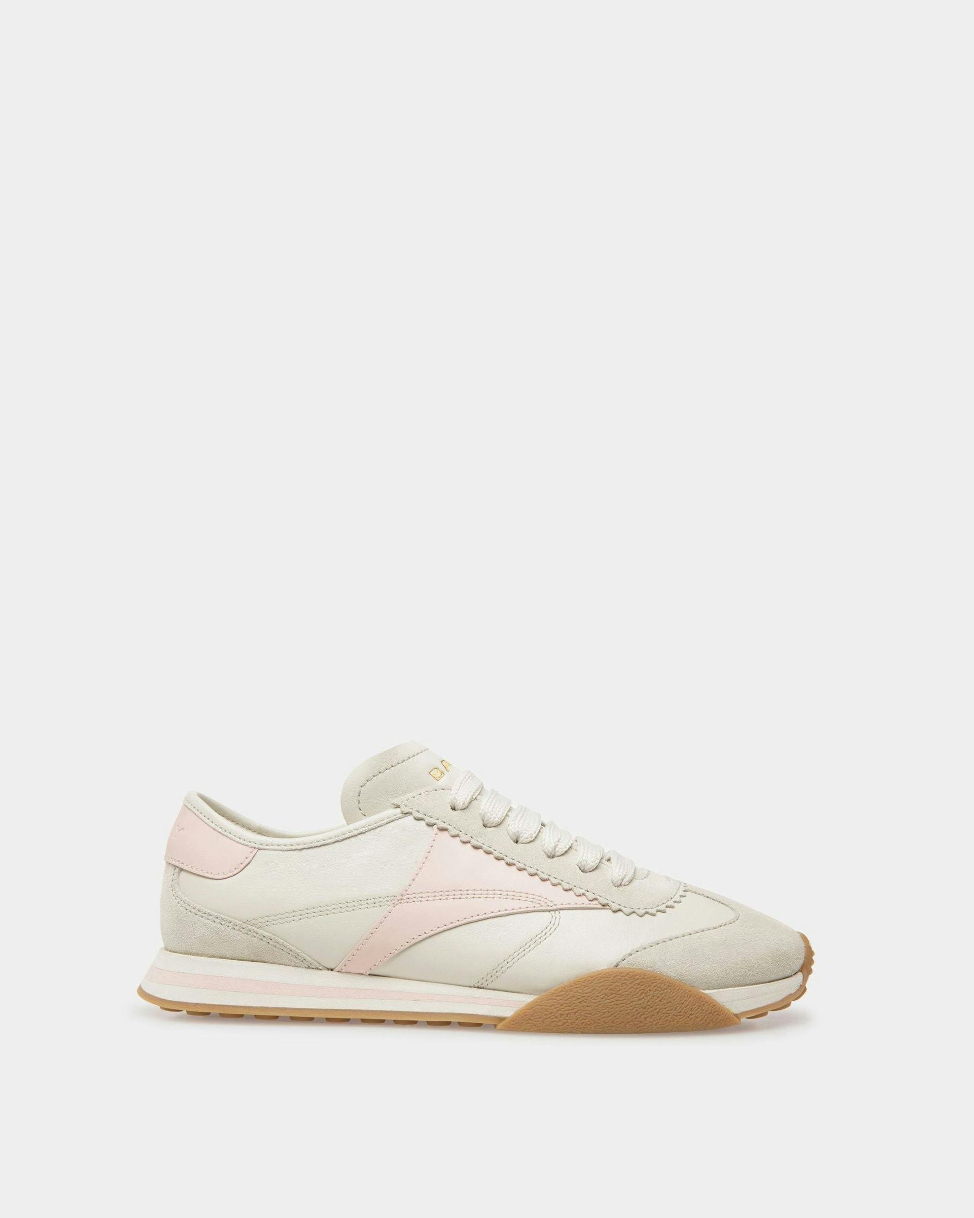 Sussex Sneakers In Dusty White And Rose Leather - Women's - Bally - 01