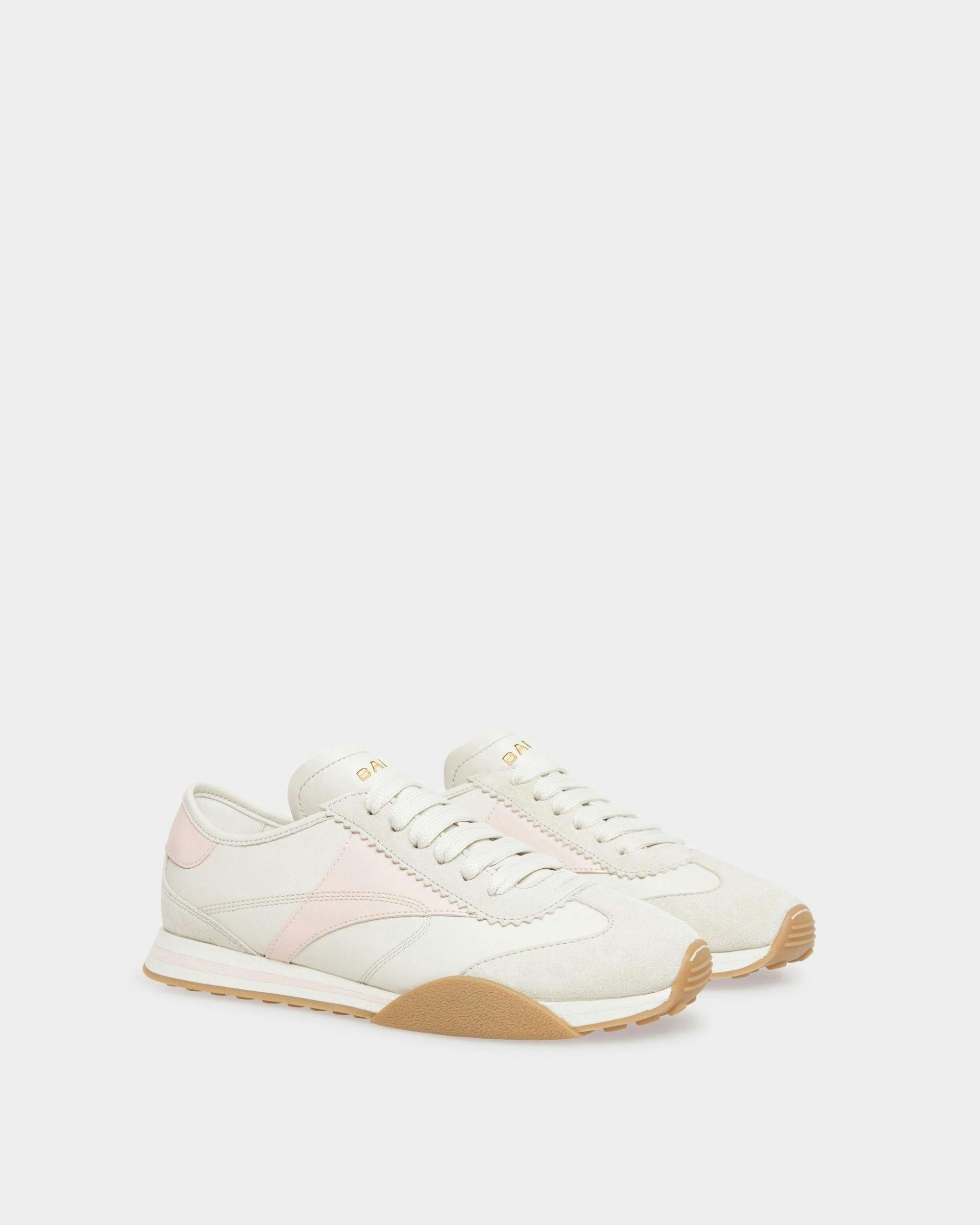 Sussex Sneakers In Dusty White And Rose Leather - Women's - Bally - 02