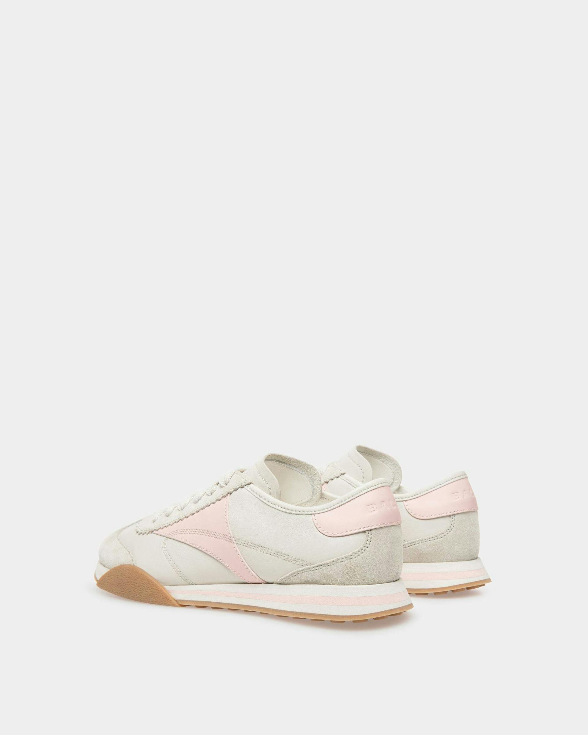 Sussex Sneakers In Dusty White And Rose Leather - Women's - Bally - 03