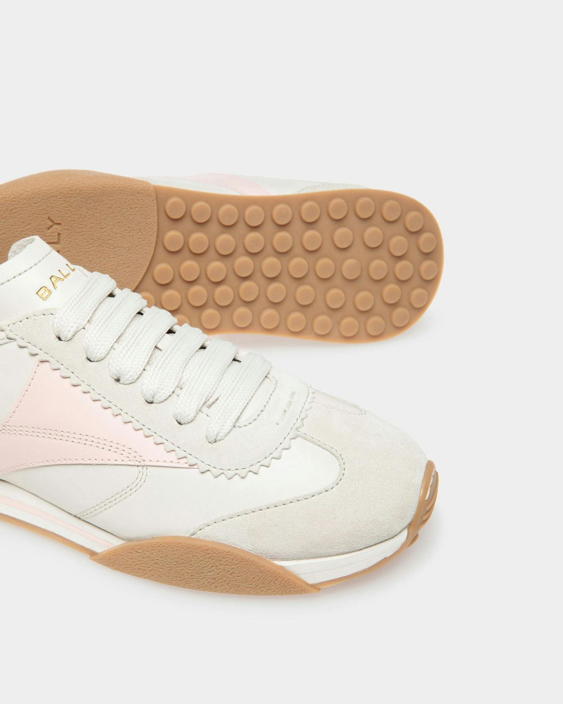Sussex Sneakers In Dusty White And Rose Leather - Women's - Bally - 04