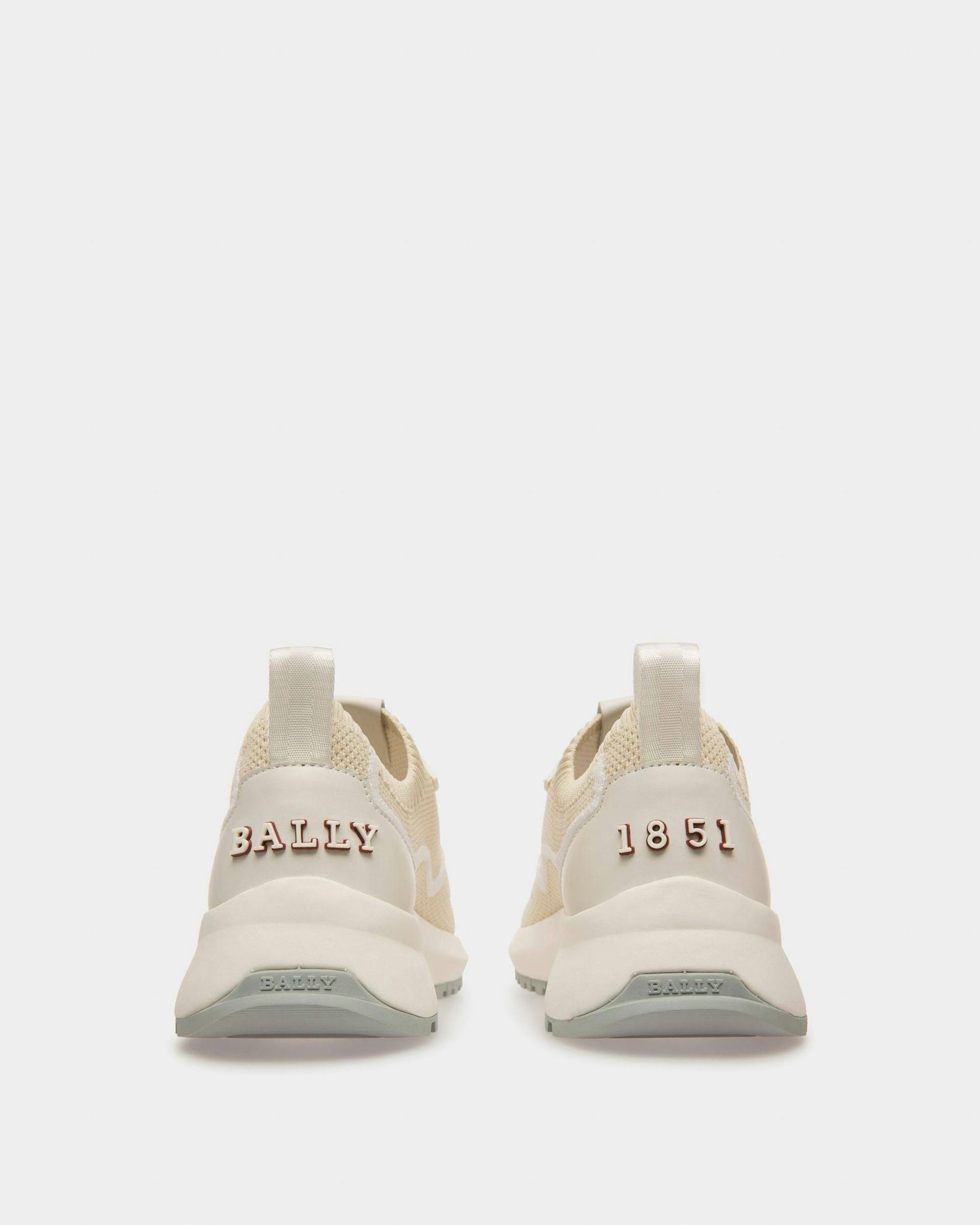 Davyn Mesh And Leather Sneakers In Dusty White - Women's - Bally - 04
