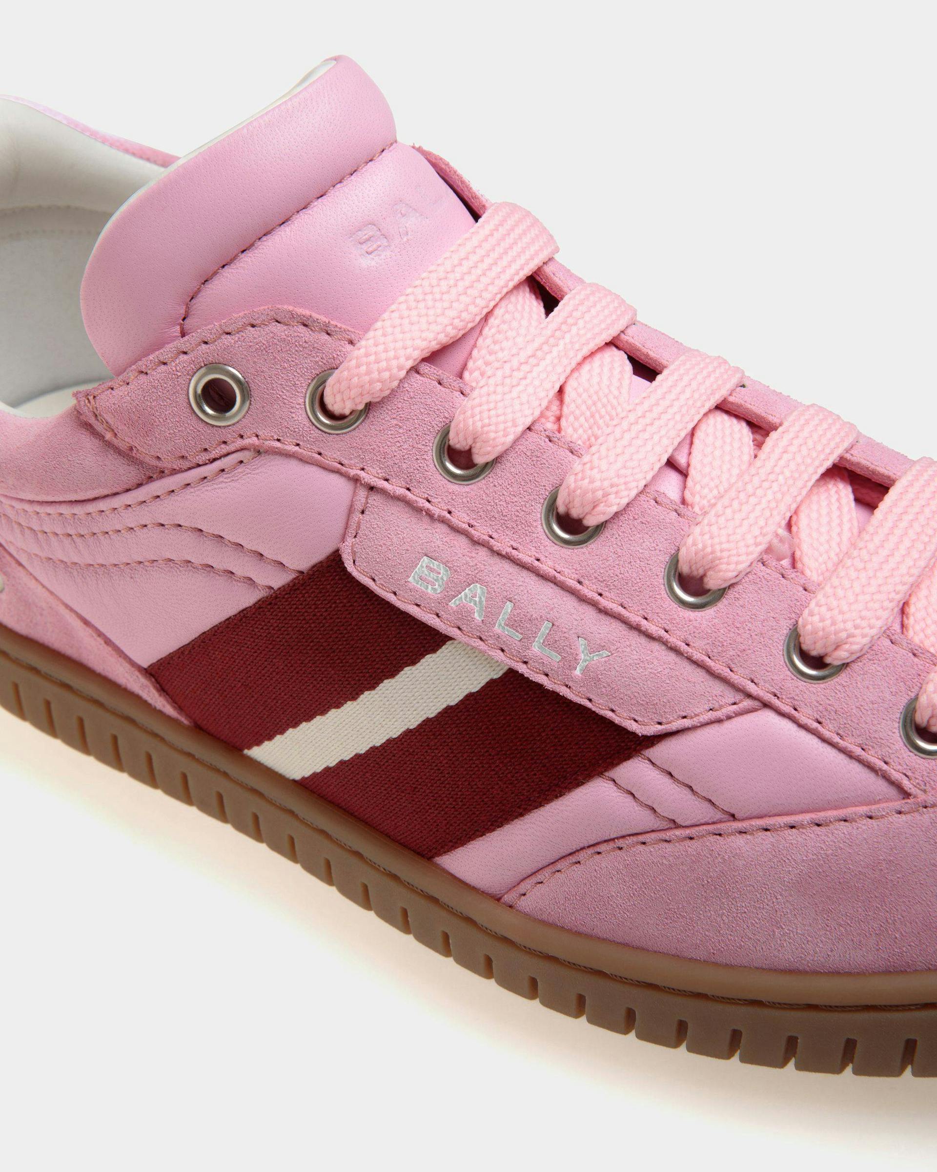 Women's Player Sneaker in Pink Leather and Suede | Bally | Still Life Detail