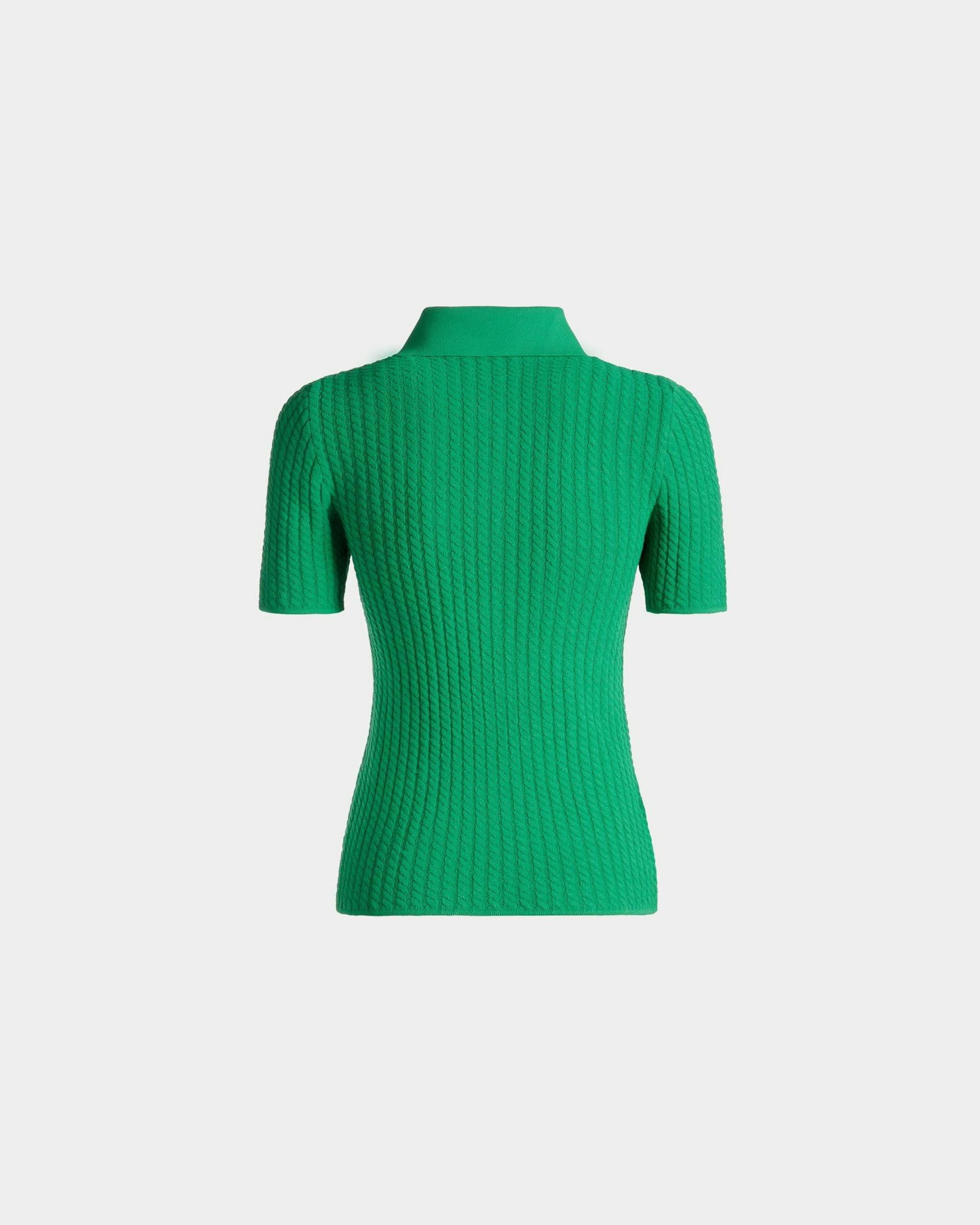 Women's Half Zip Polo Shirt in Knit Fabric | Bally | Still Life Back