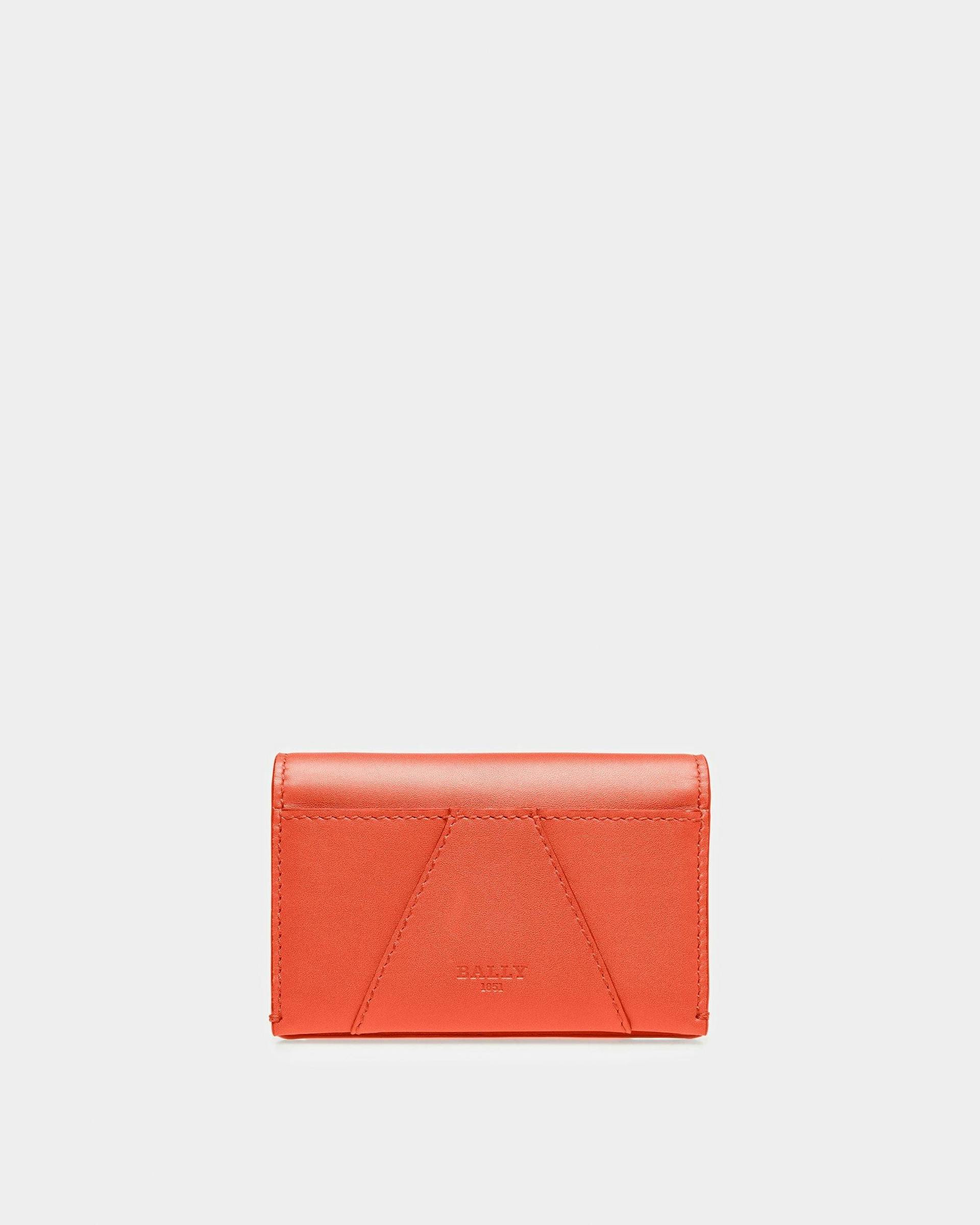 Annye Leather Business Card Holder In Orange - Women's - Bally - 01