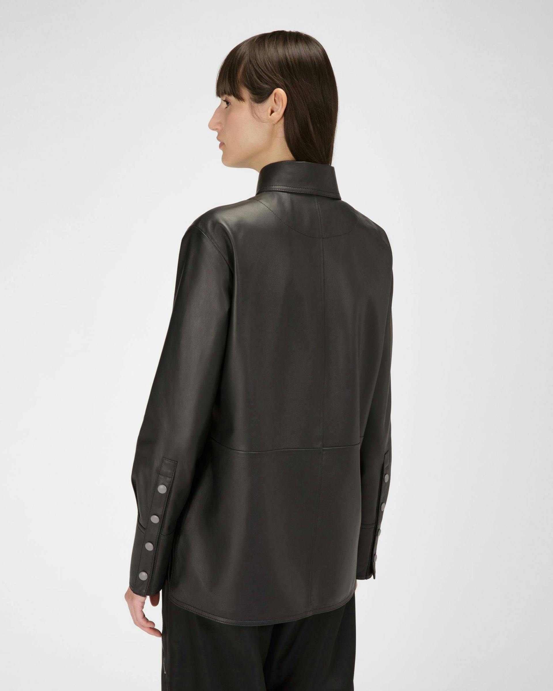 Leather Shirt In Black - Women's - Bally - 03
