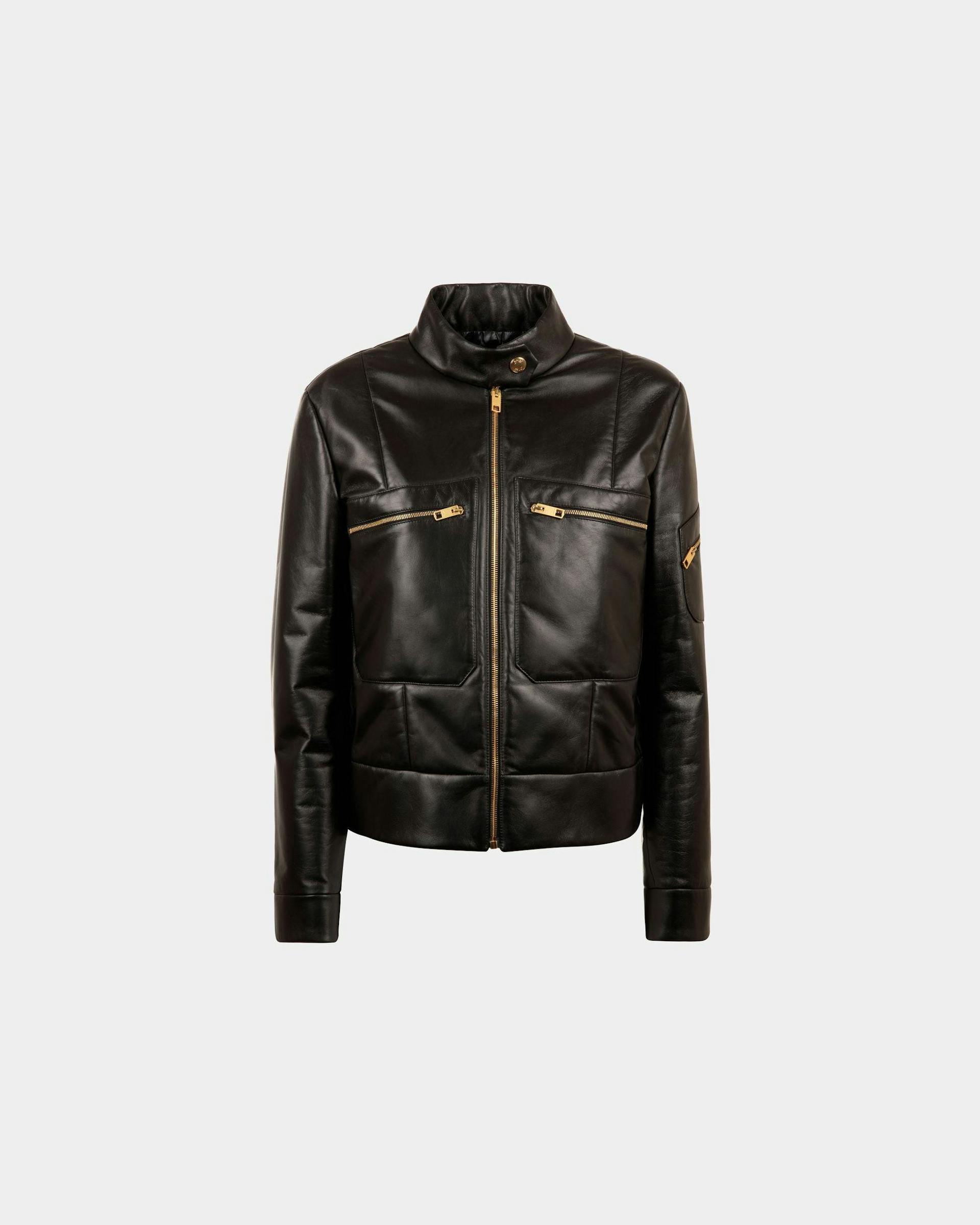 Women's Jacket In Black Leather | Bally | Still Life Front