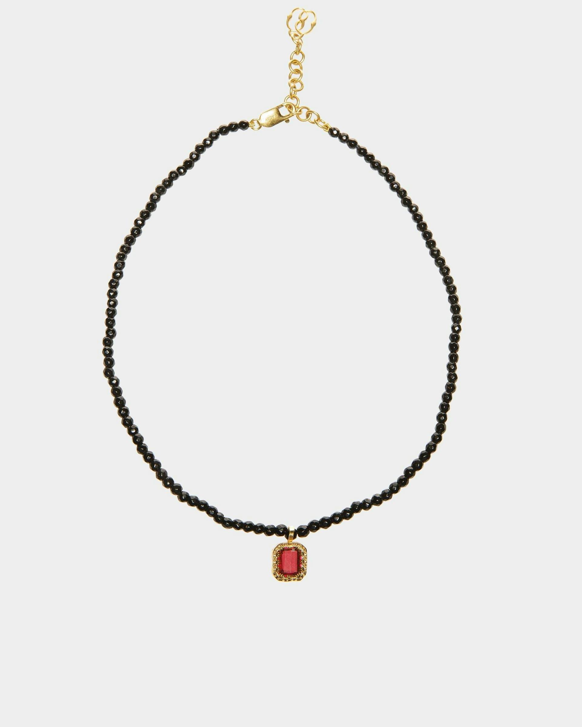 Beaded Chain Necklace In Black - Women's - Bally - 01