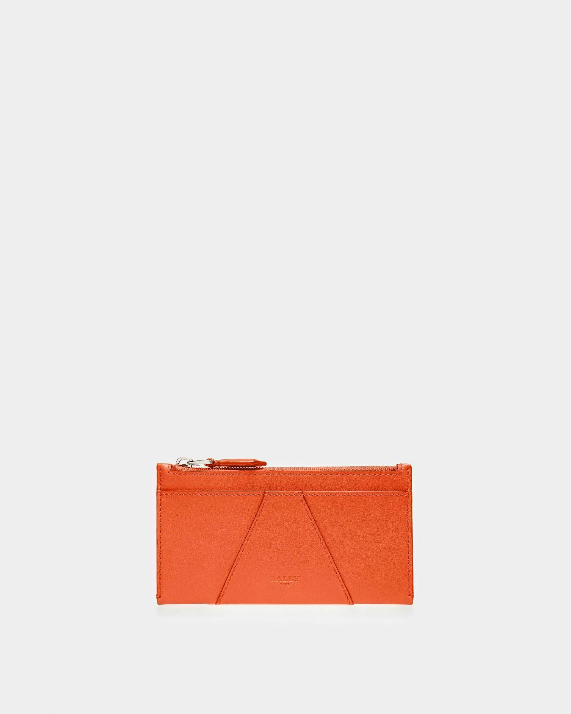 Adley Leather Wallet In Orange - Women's - Bally - 01