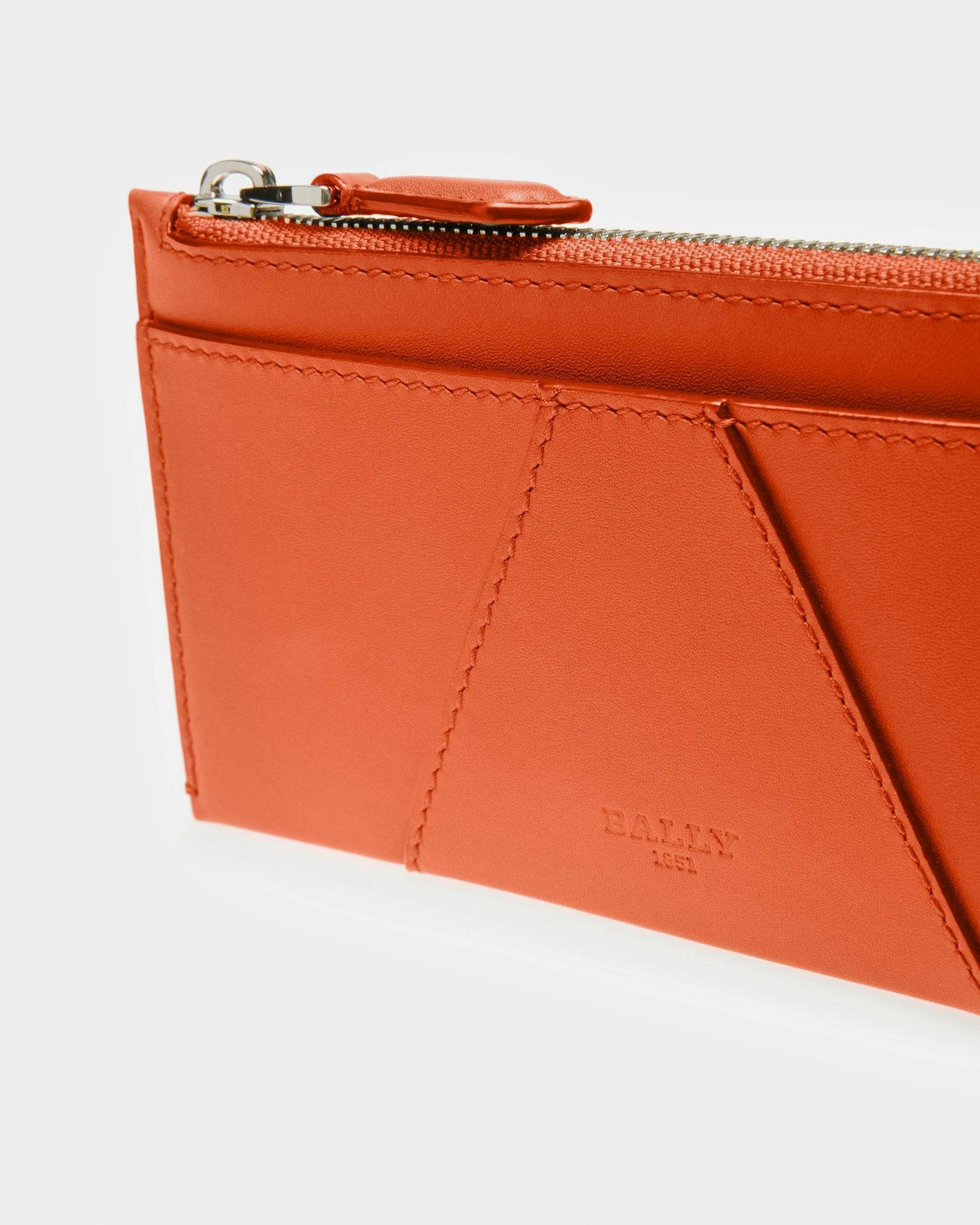 Adley Leather Wallet In Orange - Women's - Bally - 04