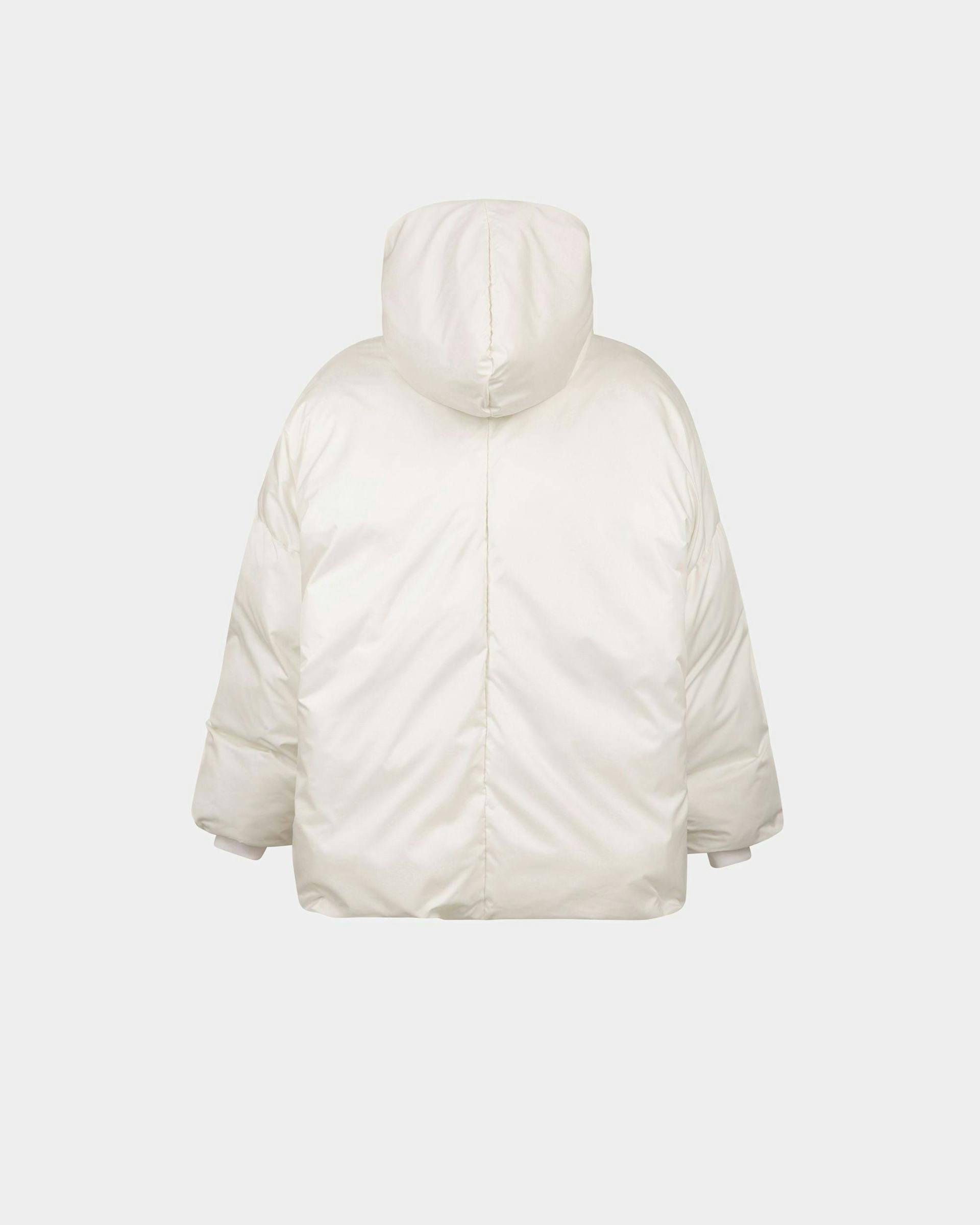 Women's Puffer Jacket In White Nylon | Bally | Still Life Back