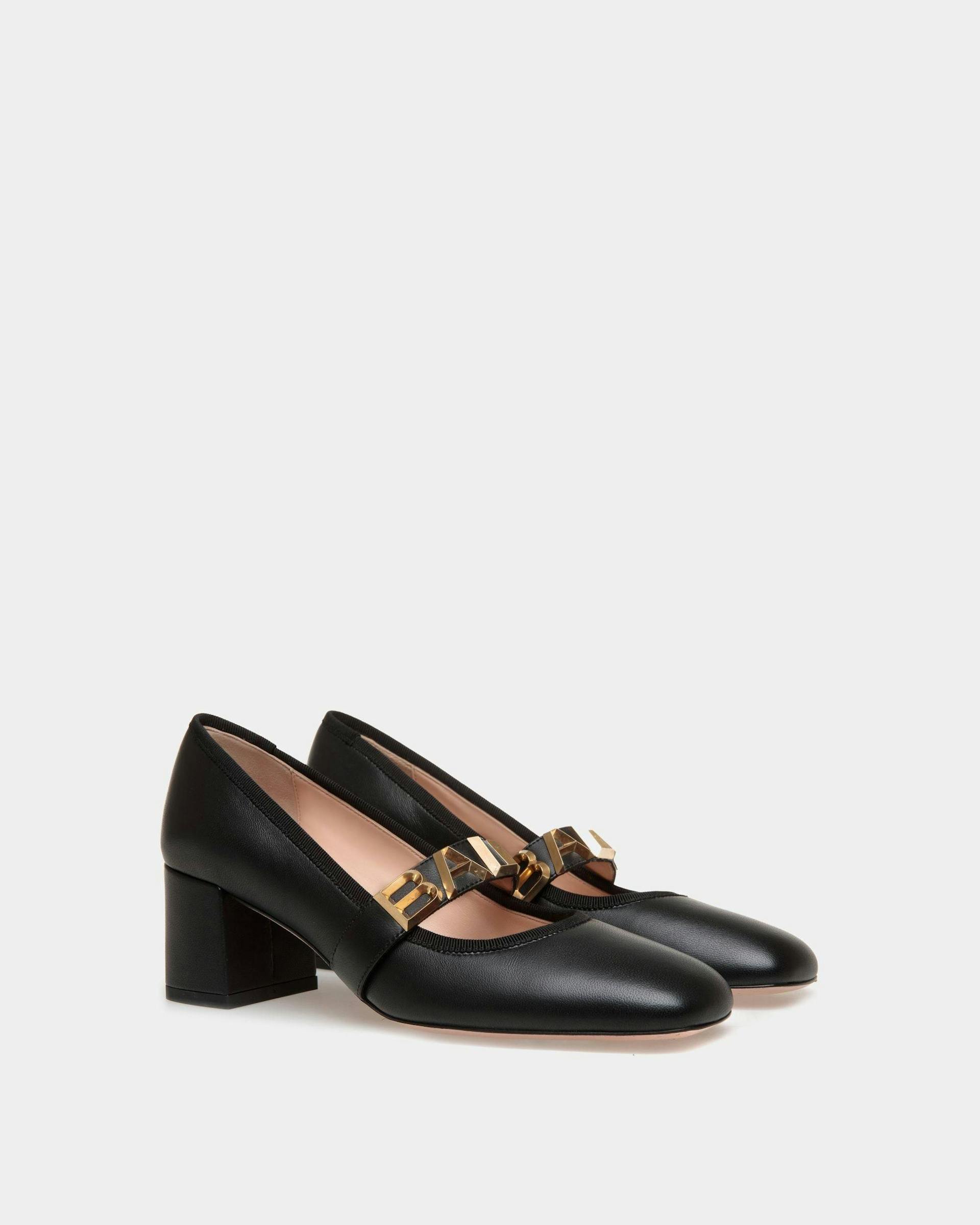 Women's Bally Spell Pump in Black Leather | Bally | Still Life 3/4 Front