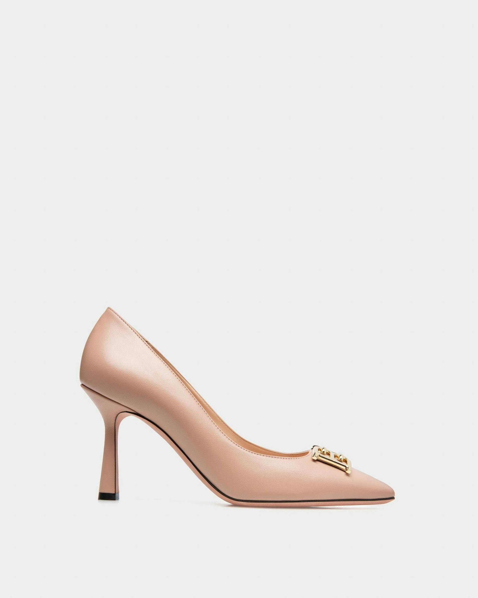 Evanca Leather Pumps In Pale Pink - Women's - Bally - 01