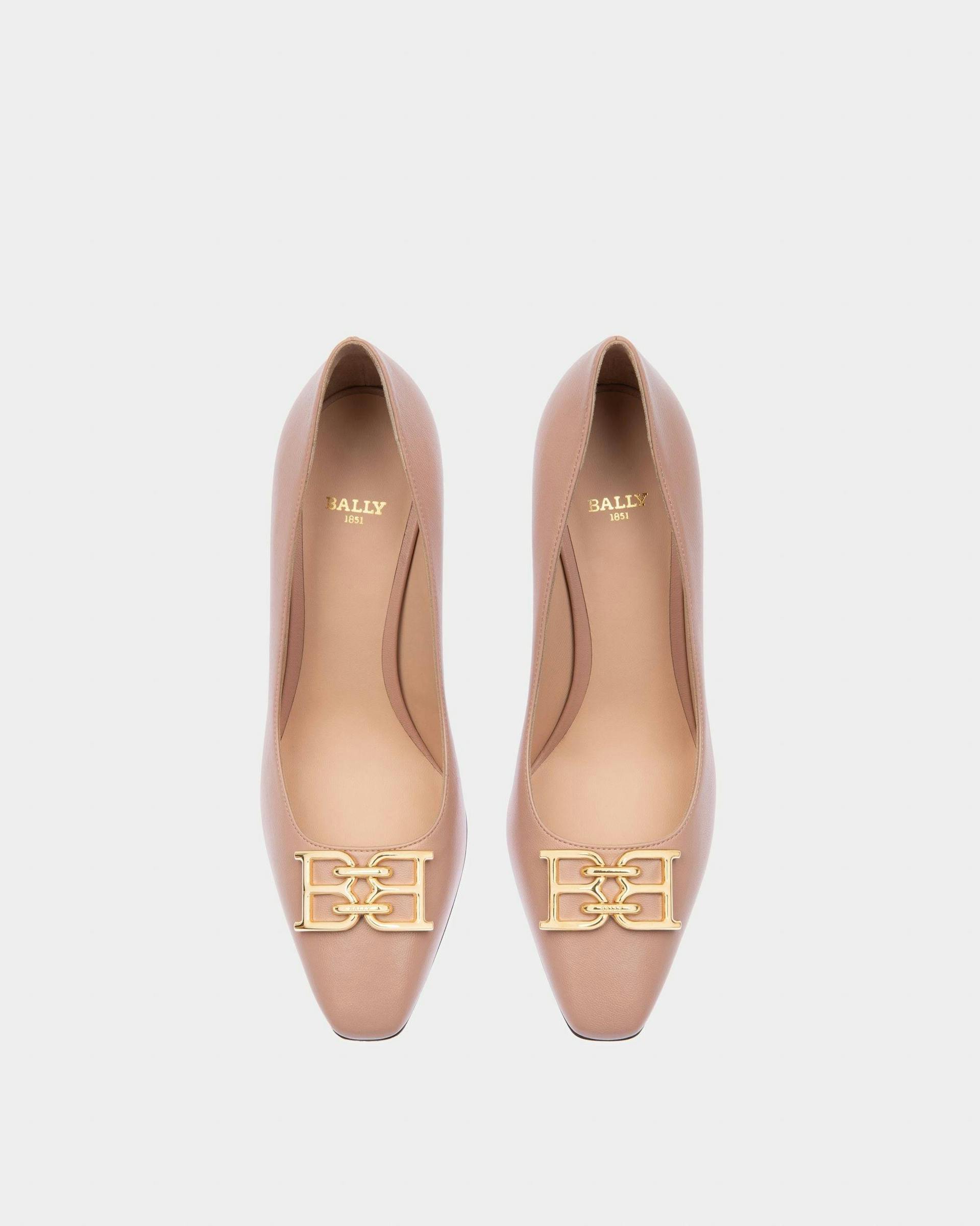 Evanca Leather Pumps In Pale Pink - Women's - Bally - 02