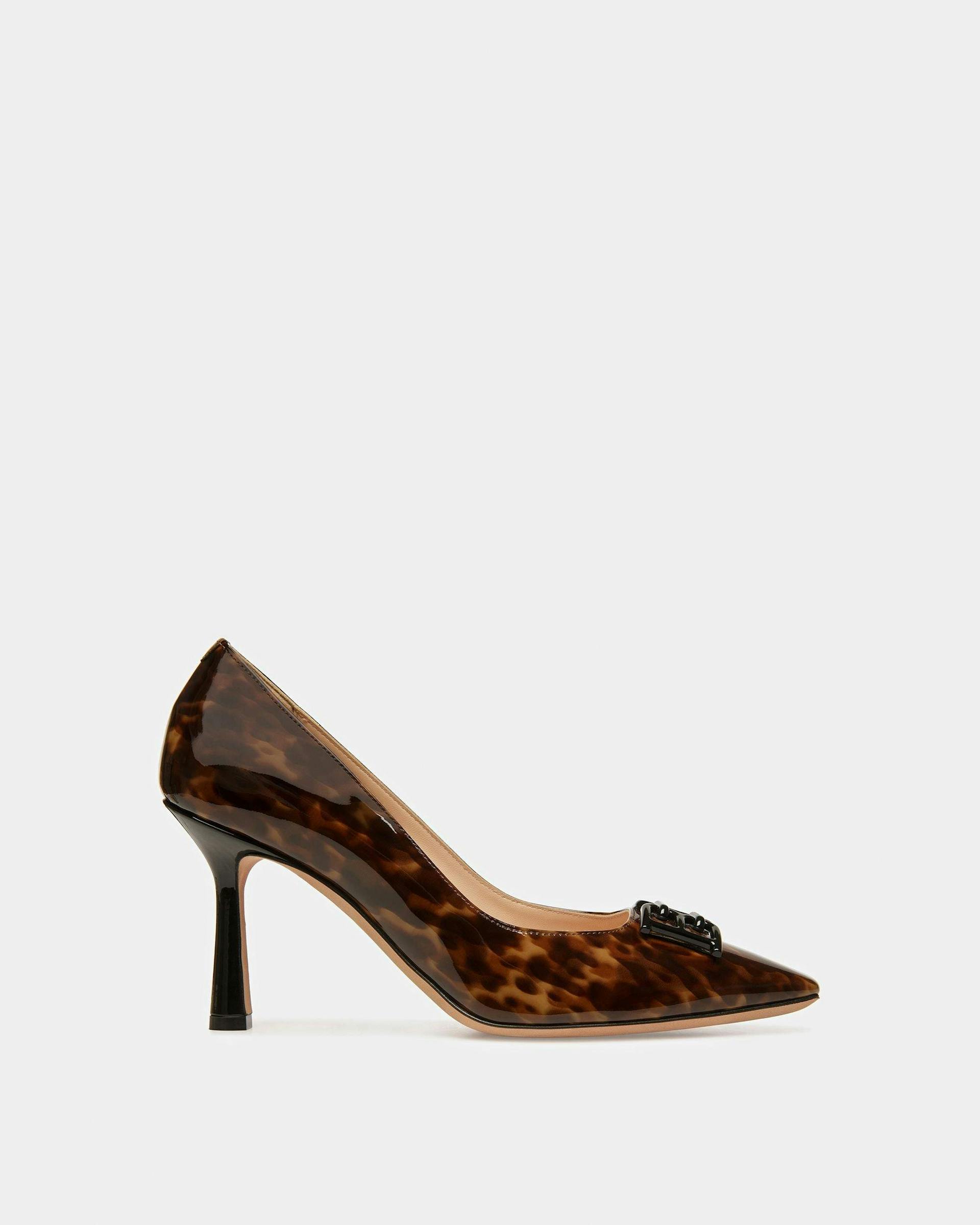 Evanca Leather Pumps In Black And Brown - Women's - Bally - 01