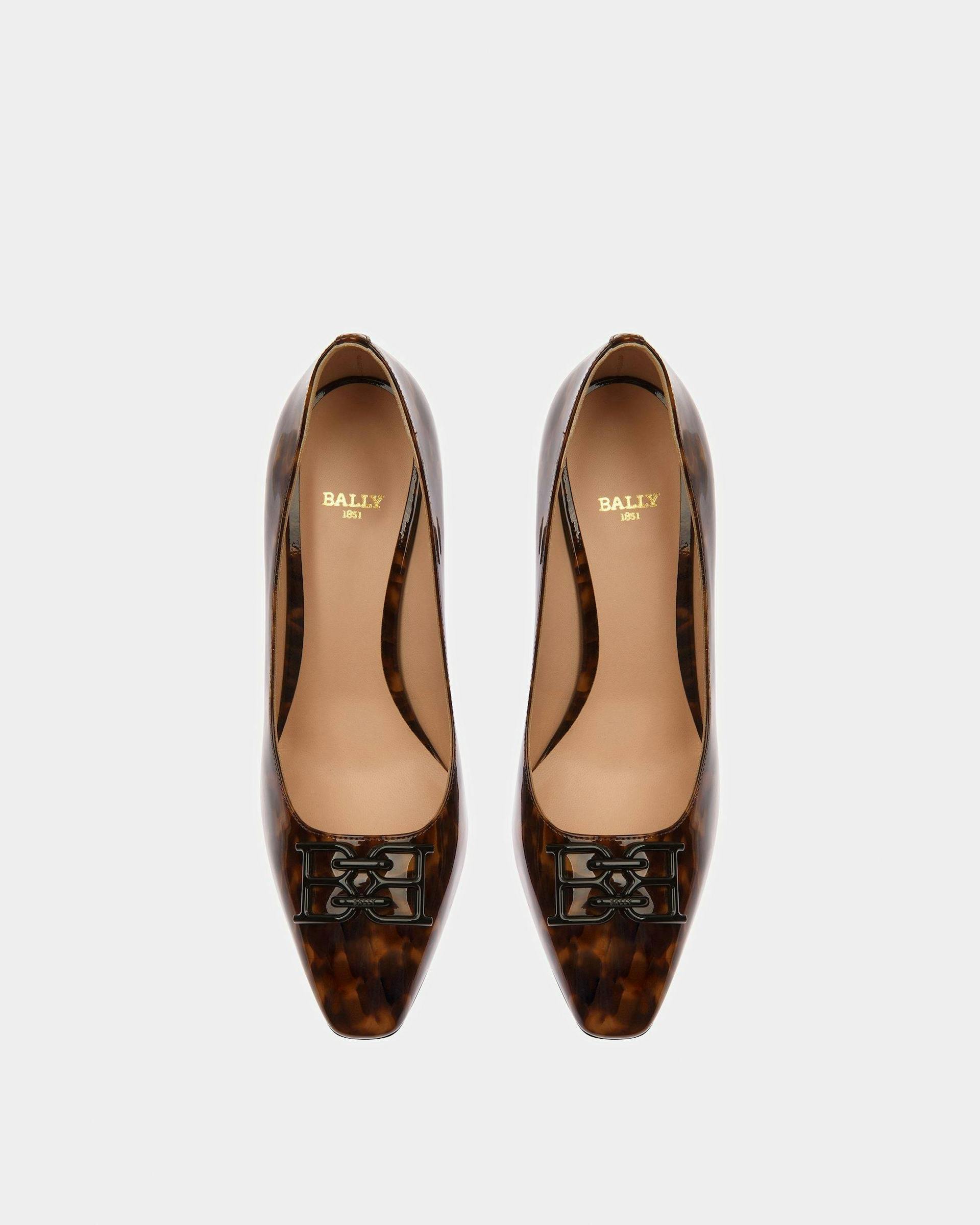 Evanca Leather Pumps In Black And Brown - Women's - Bally - 02