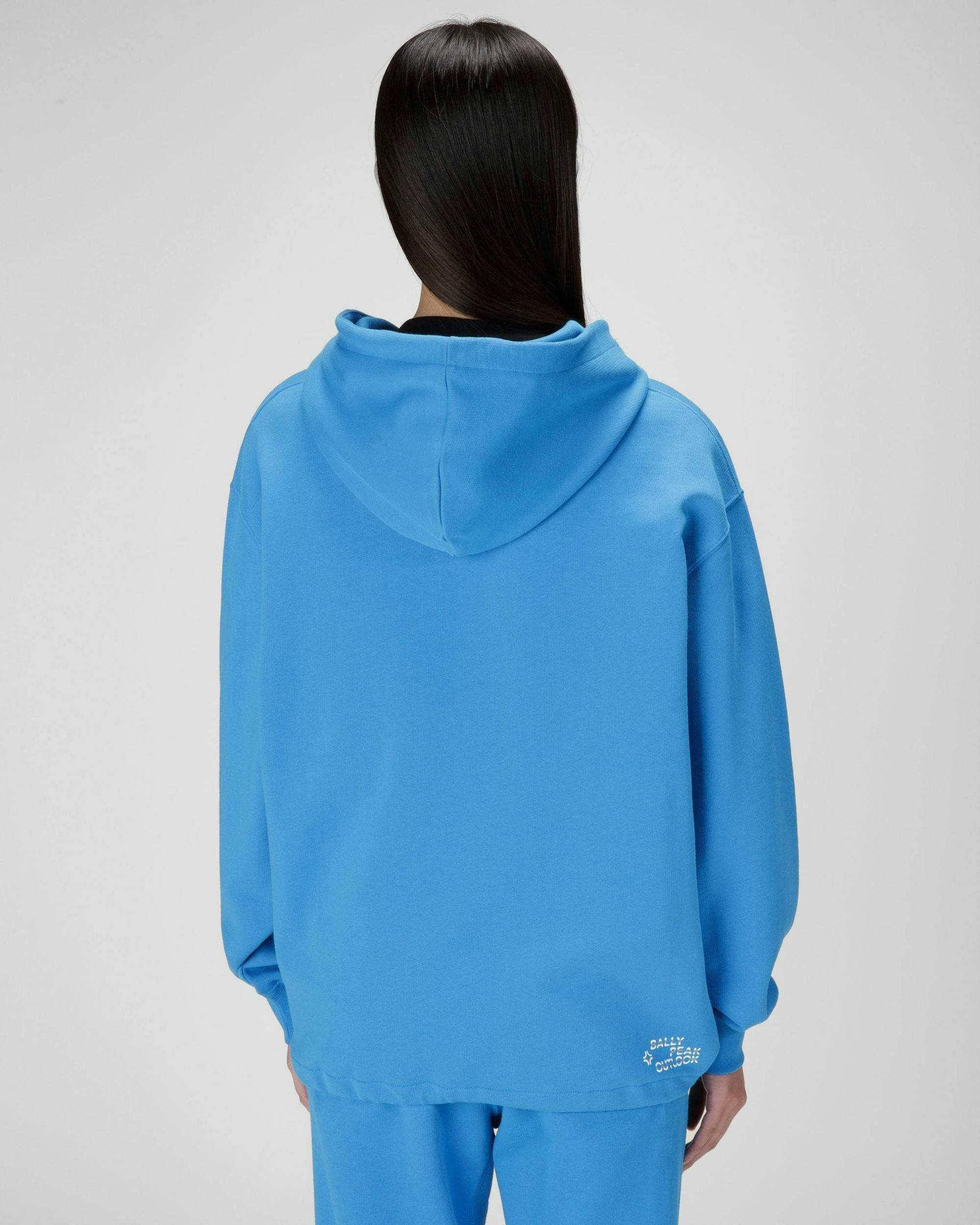 Organic Cotton Sweatshirt In Blue - Women's - Bally - 03