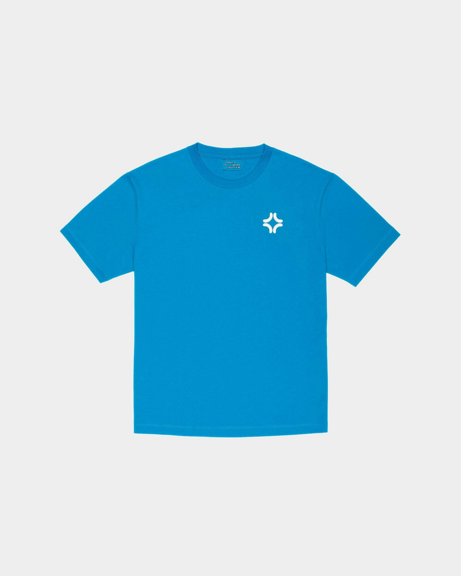 Organic Cotton T-Shirt In Blue - Women's - Bally - 01