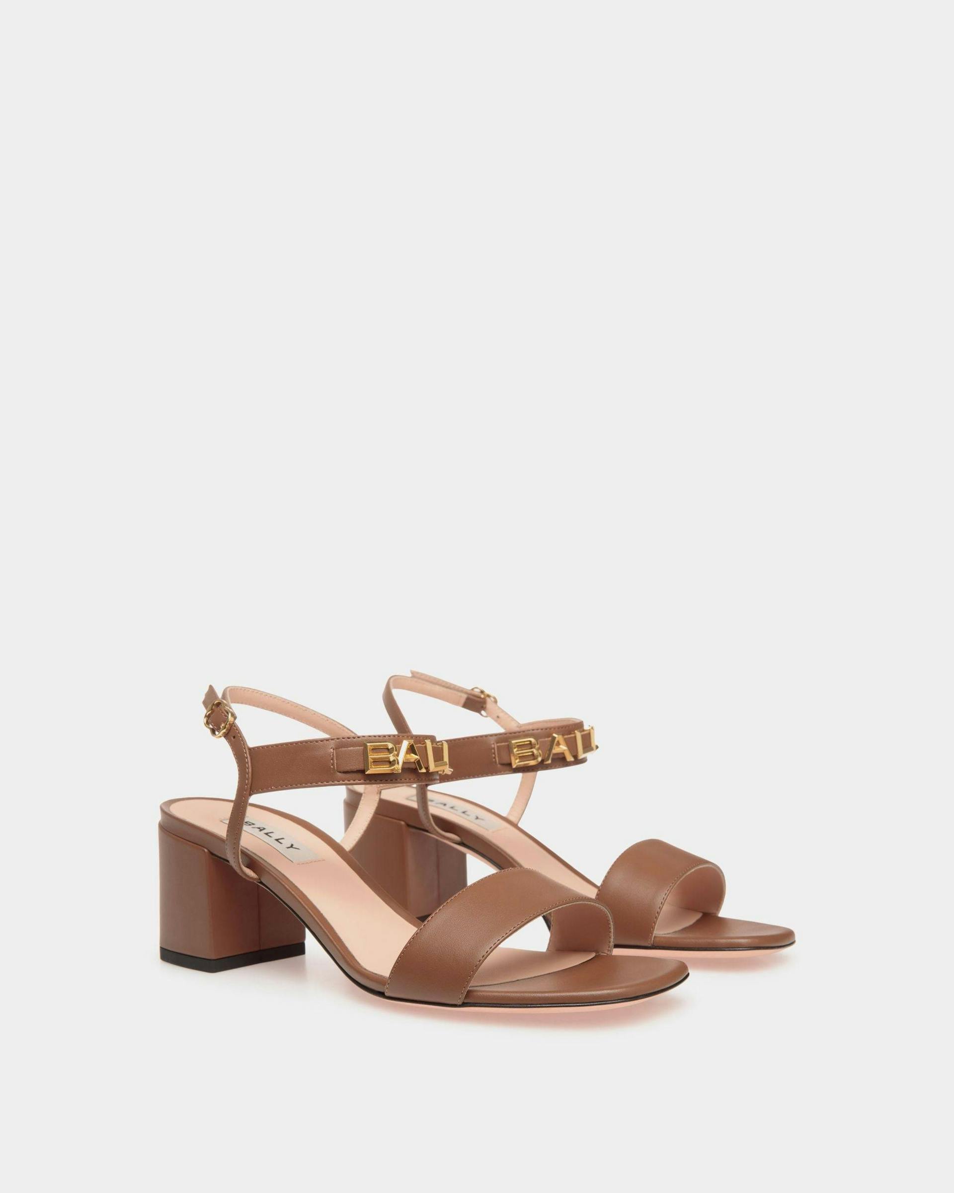 Women's Bally Spell Heeled Sandal in Leather | Bally | Still Life 3/4 Front