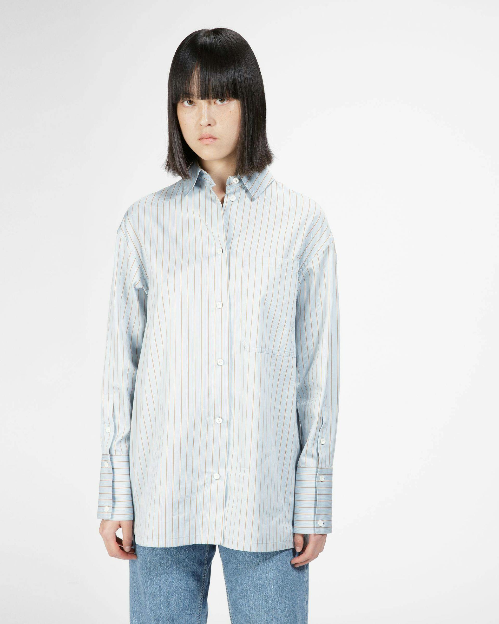 Cotton Shirt In Light Blue - Women's - Bally - 01