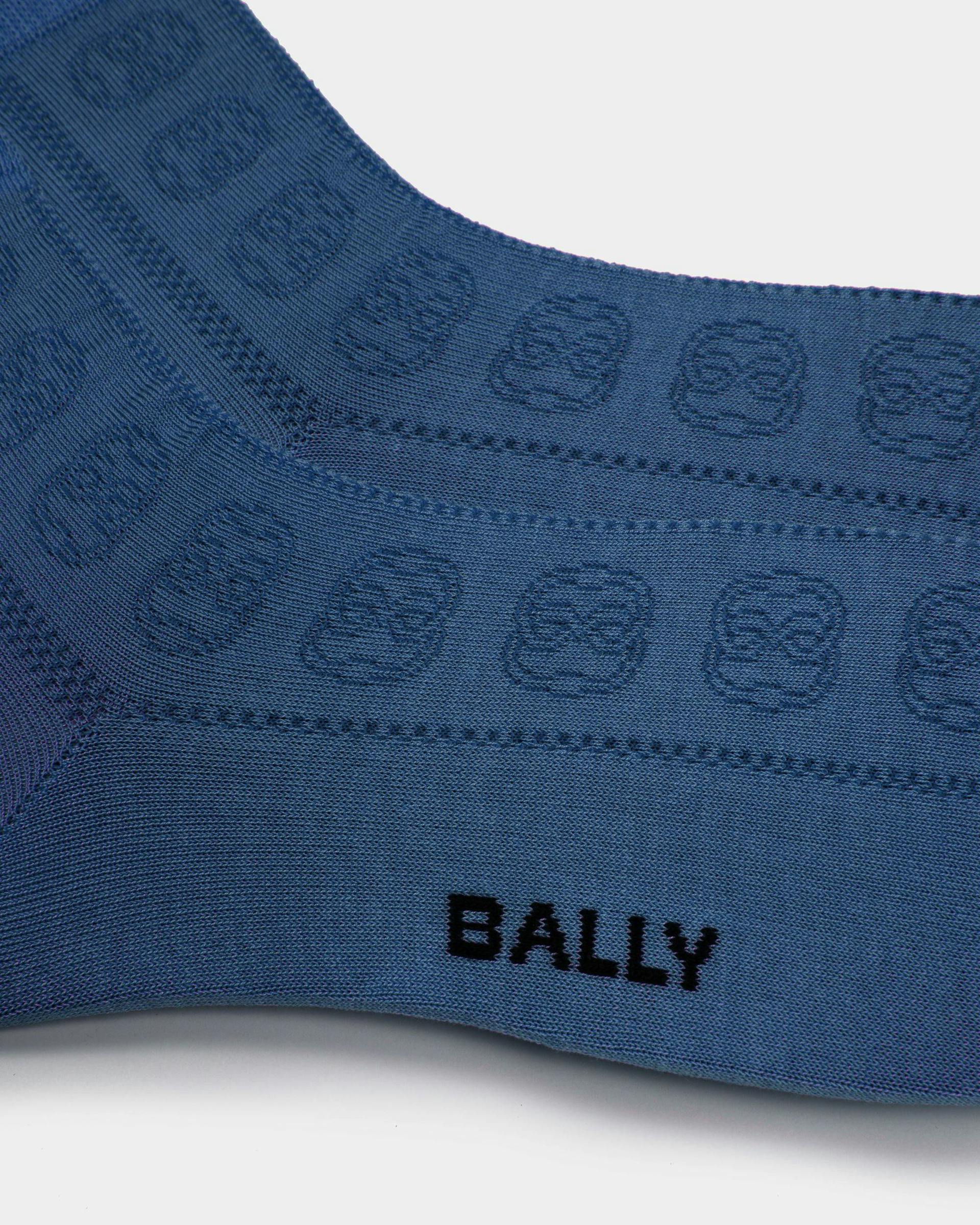 Women's Socks in Blue Cotton | Bally | Still Life Detail