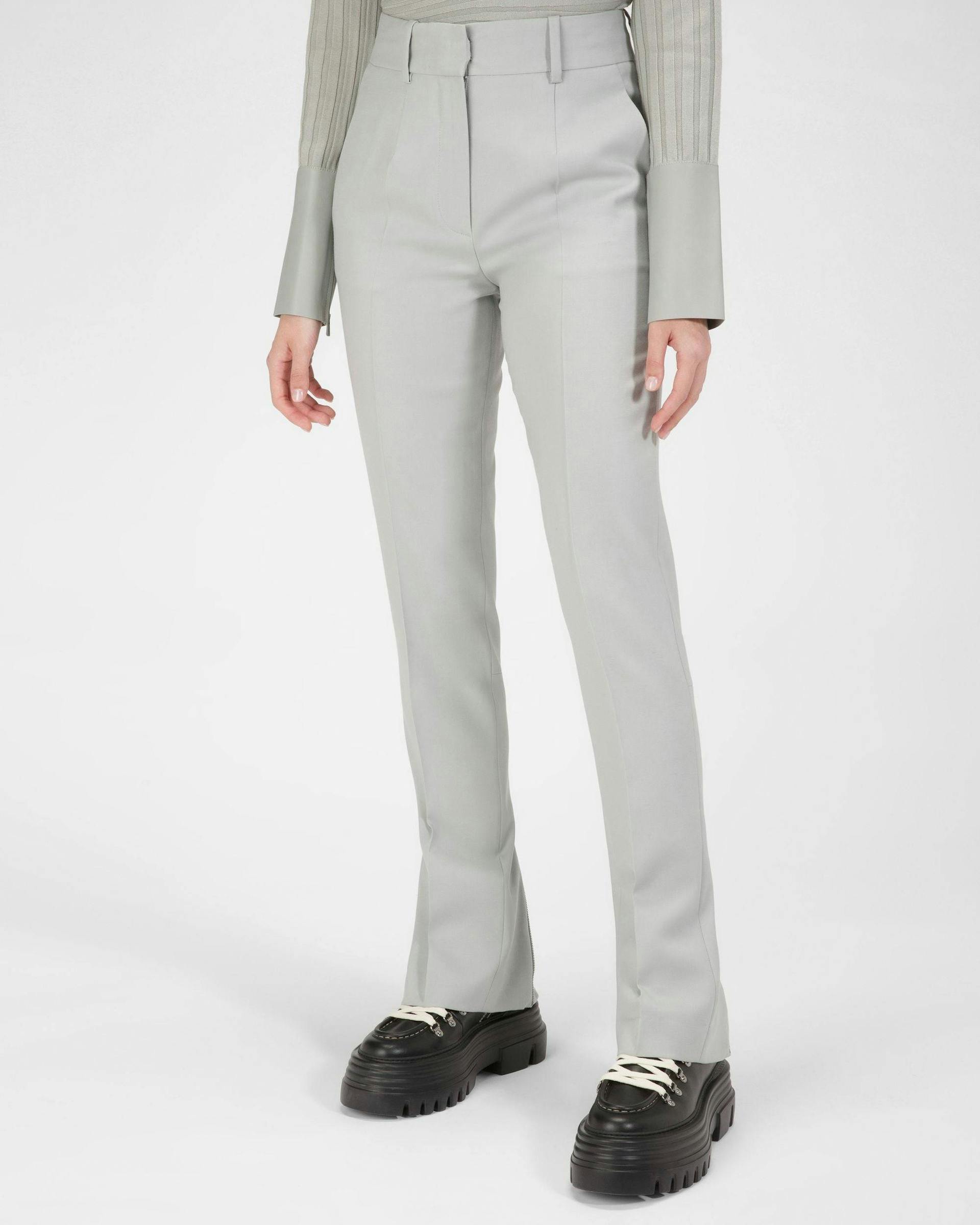Wool Trousers In Grey - Women's - Bally - 01
