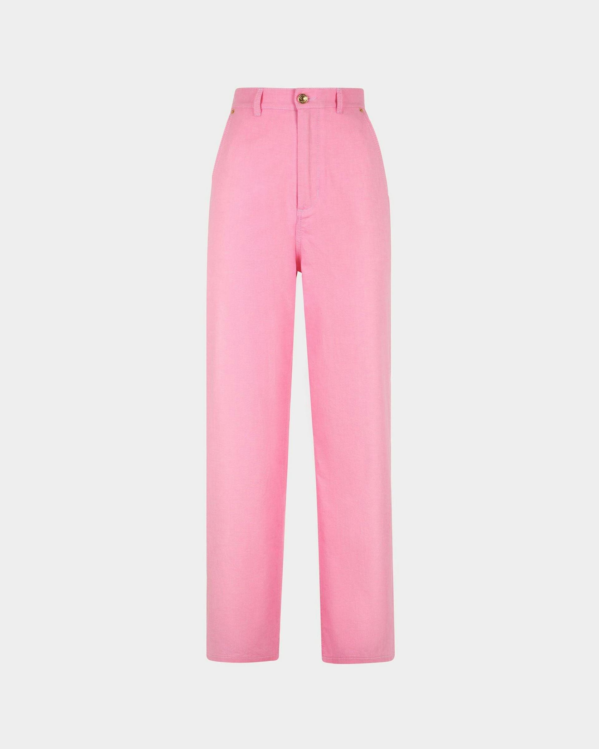 Women's Pants in Pink Cotton | Bally | Still Life Front