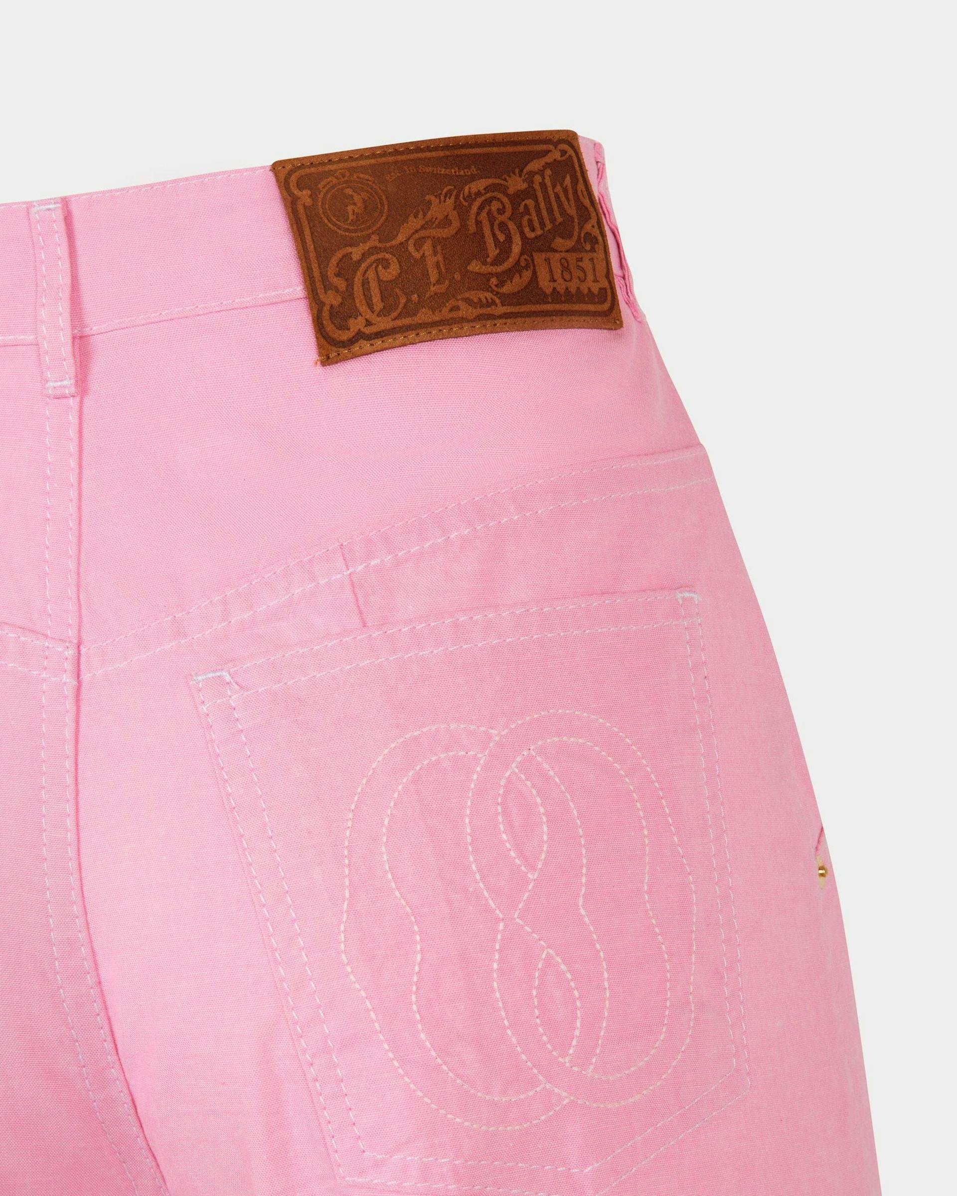 Women's Pants in Pink Cotton | Bally | On Model Detail