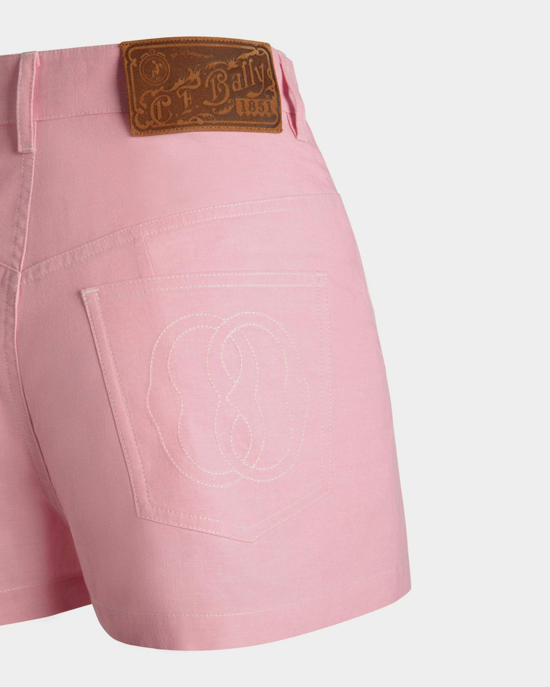 Shorts in Pink Cotton Denim - Women's - Bally - 02