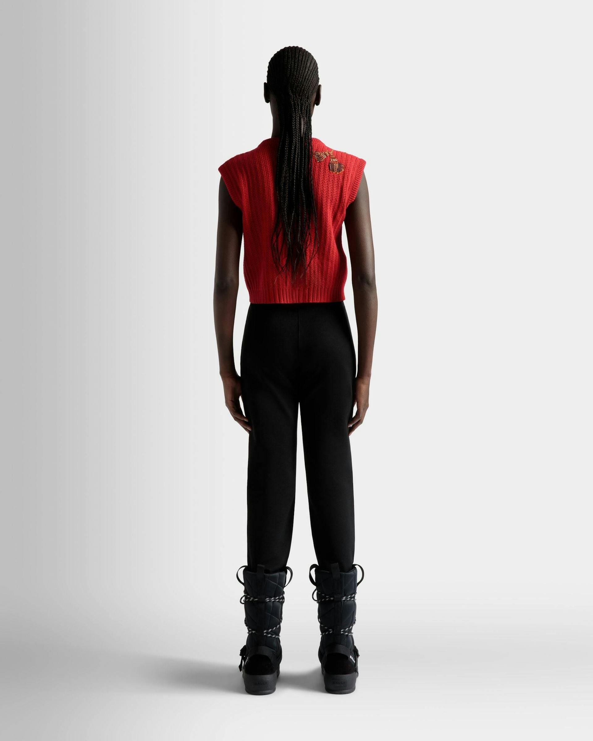 Women's Stretch Pants In Black | Bally | On Model Back
