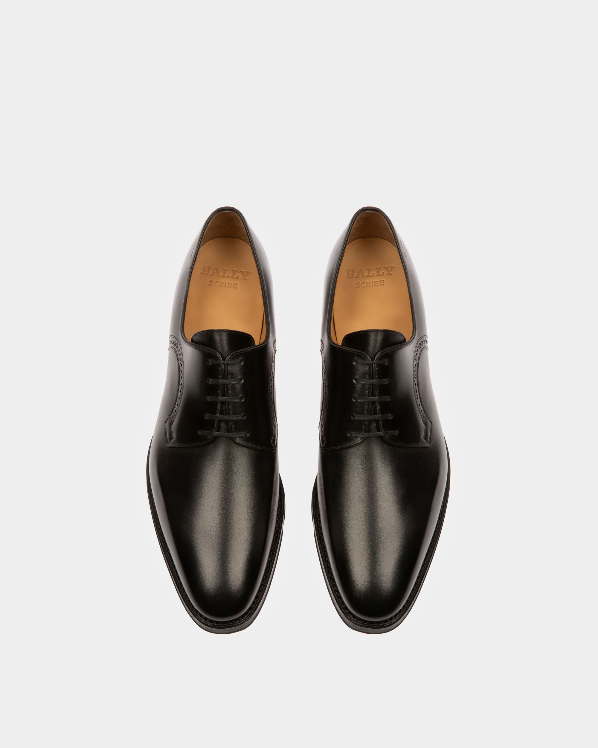 Scamardo Men's Leather Derby Lace-Up Shoe In Black - Men's - Bally - 02