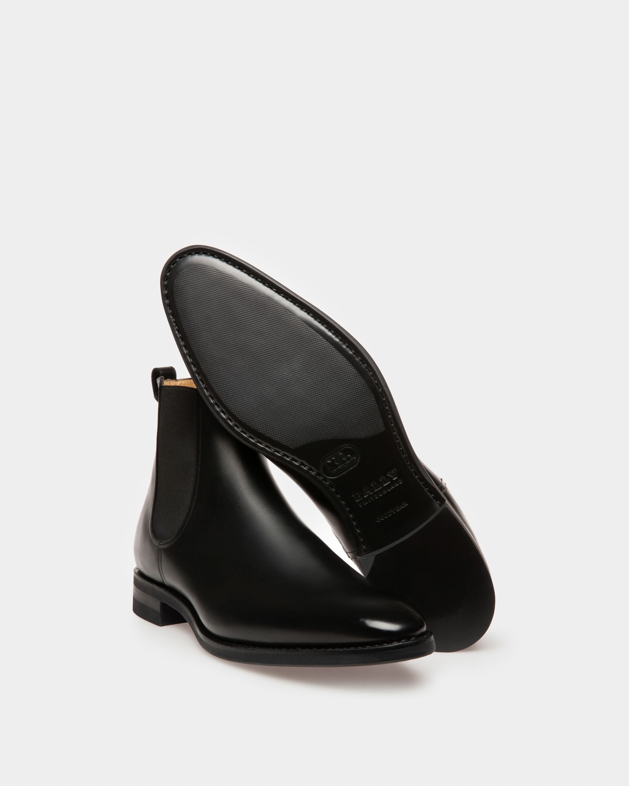 Scavone Men's Leather Boot In Black - Men's - Bally - 02