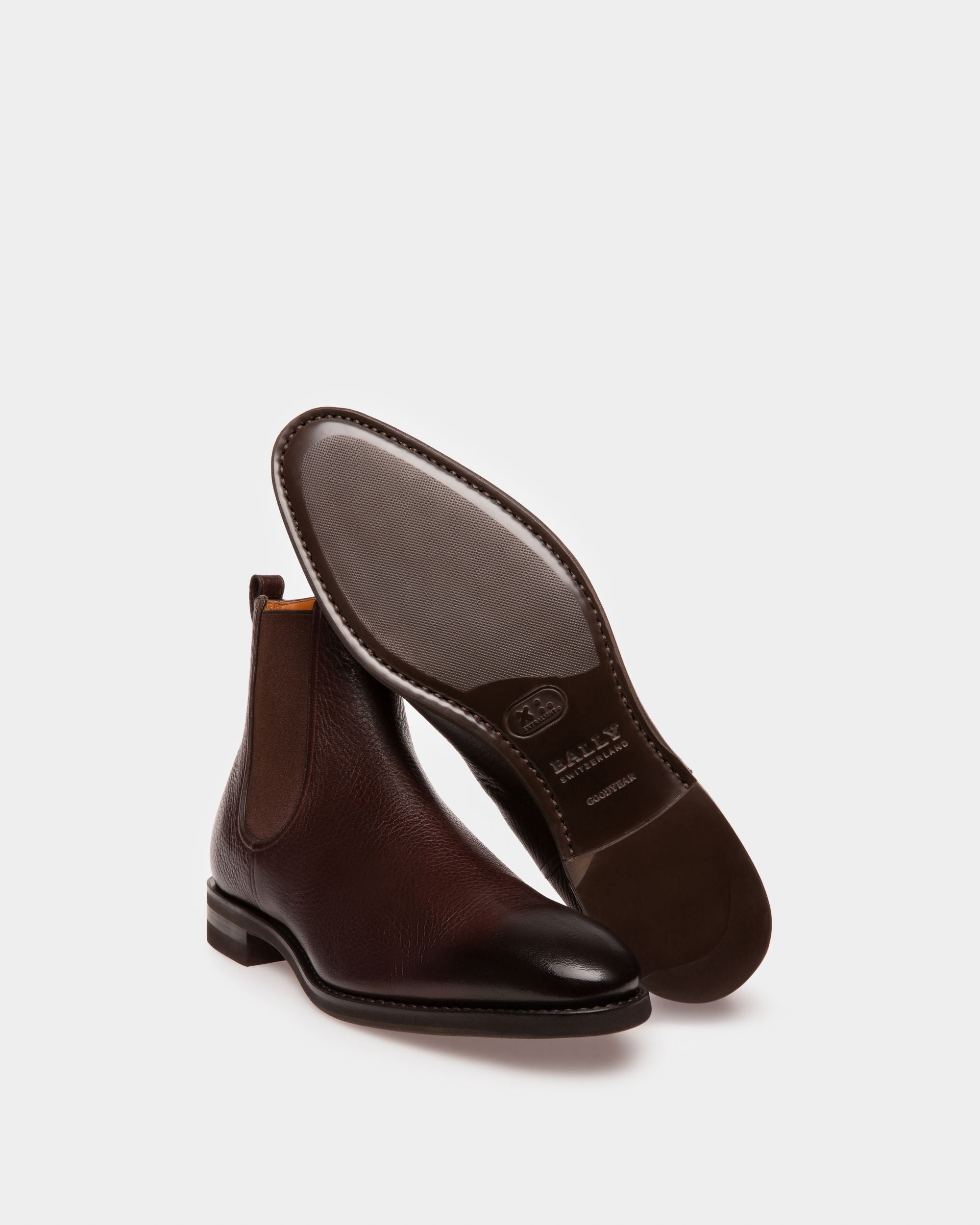 Scavone Men's Leather Boot In Brown - Men's - Bally - 04