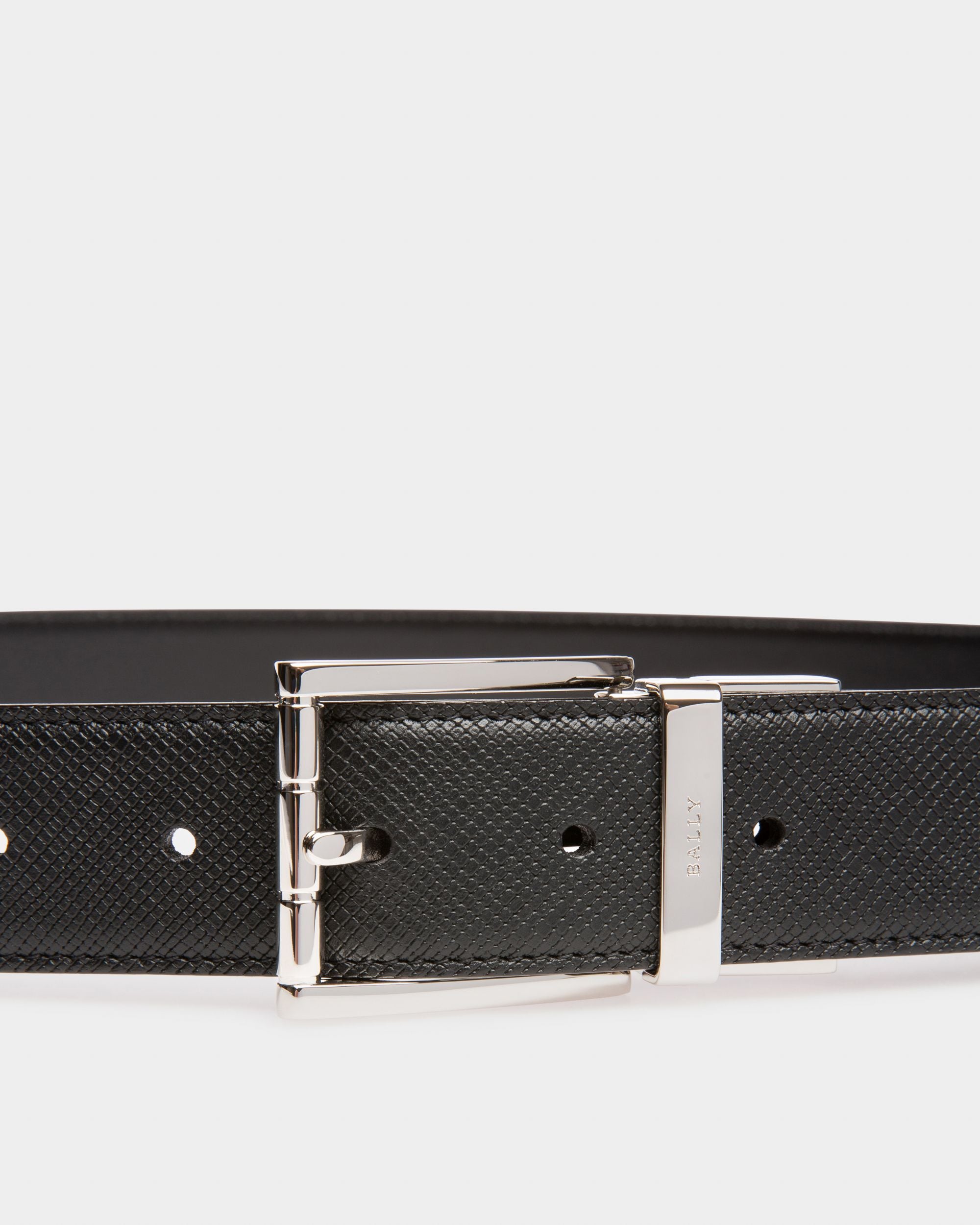 Astor Leather Adjustable & Reversible 35mm Belt In Black - Men's - Bally - 03