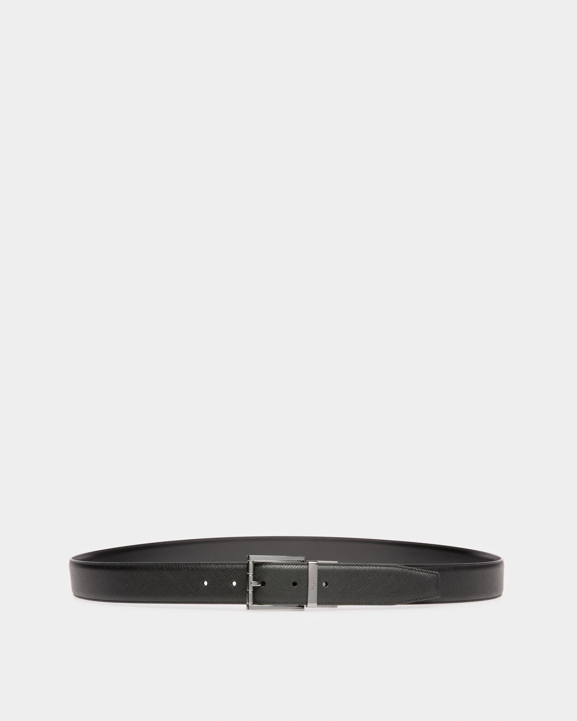 Astor Leather 35mm Belt In Black - Men's - Bally - 01