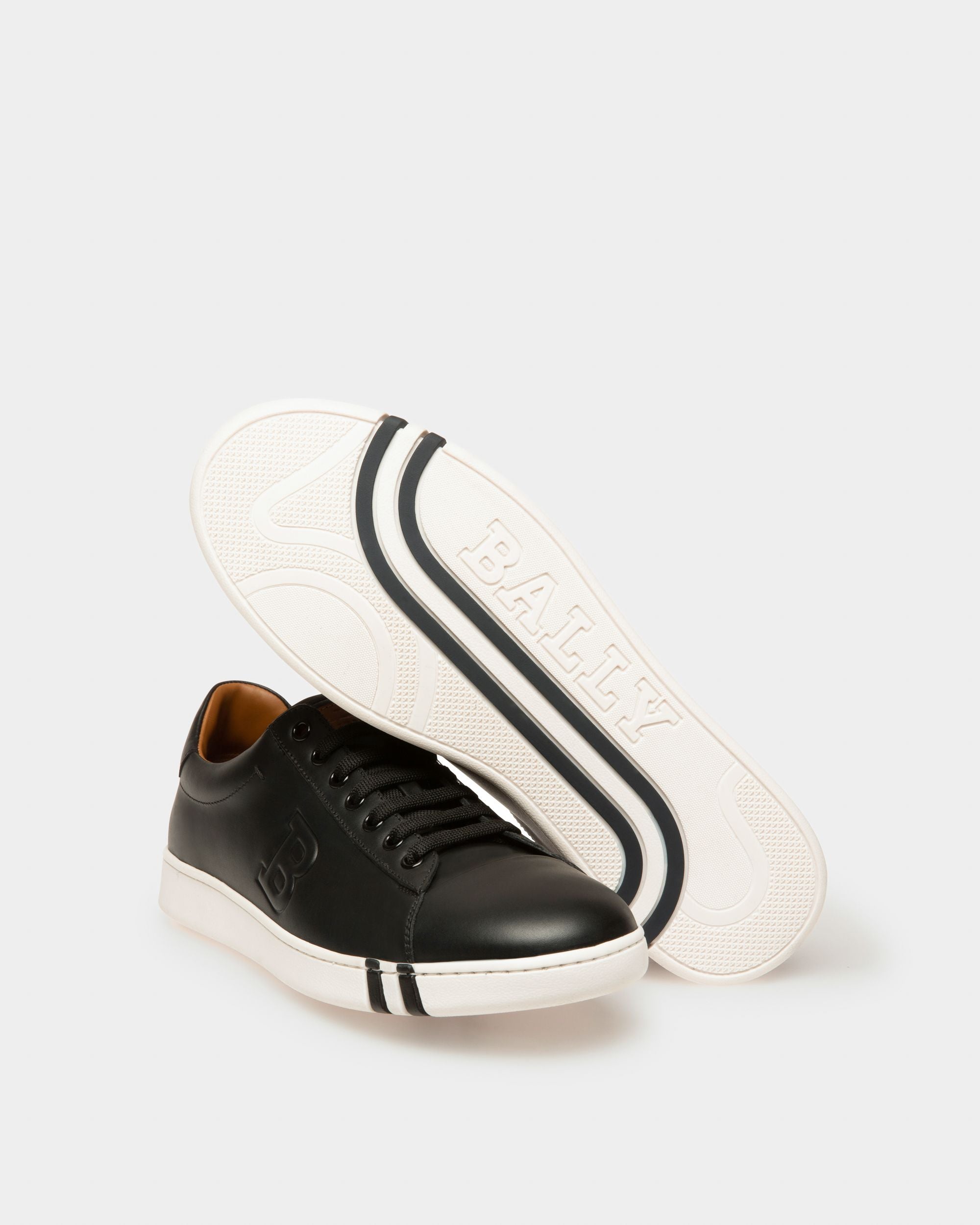 Asher Men's Leather Trainer In Black - Men's - Bally - 05