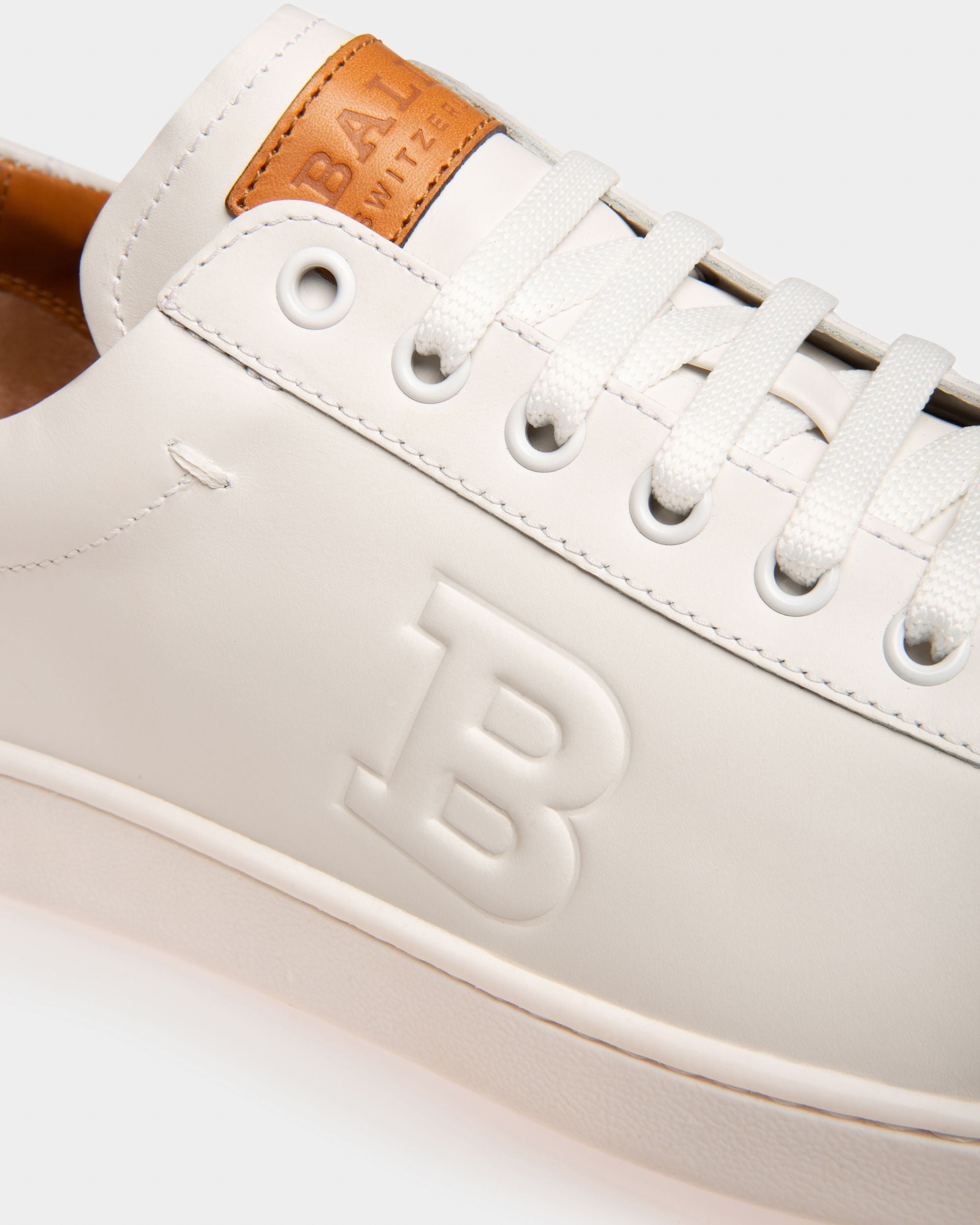 Asher Men's Leather Trainer In White - Men's - Bally - 05
