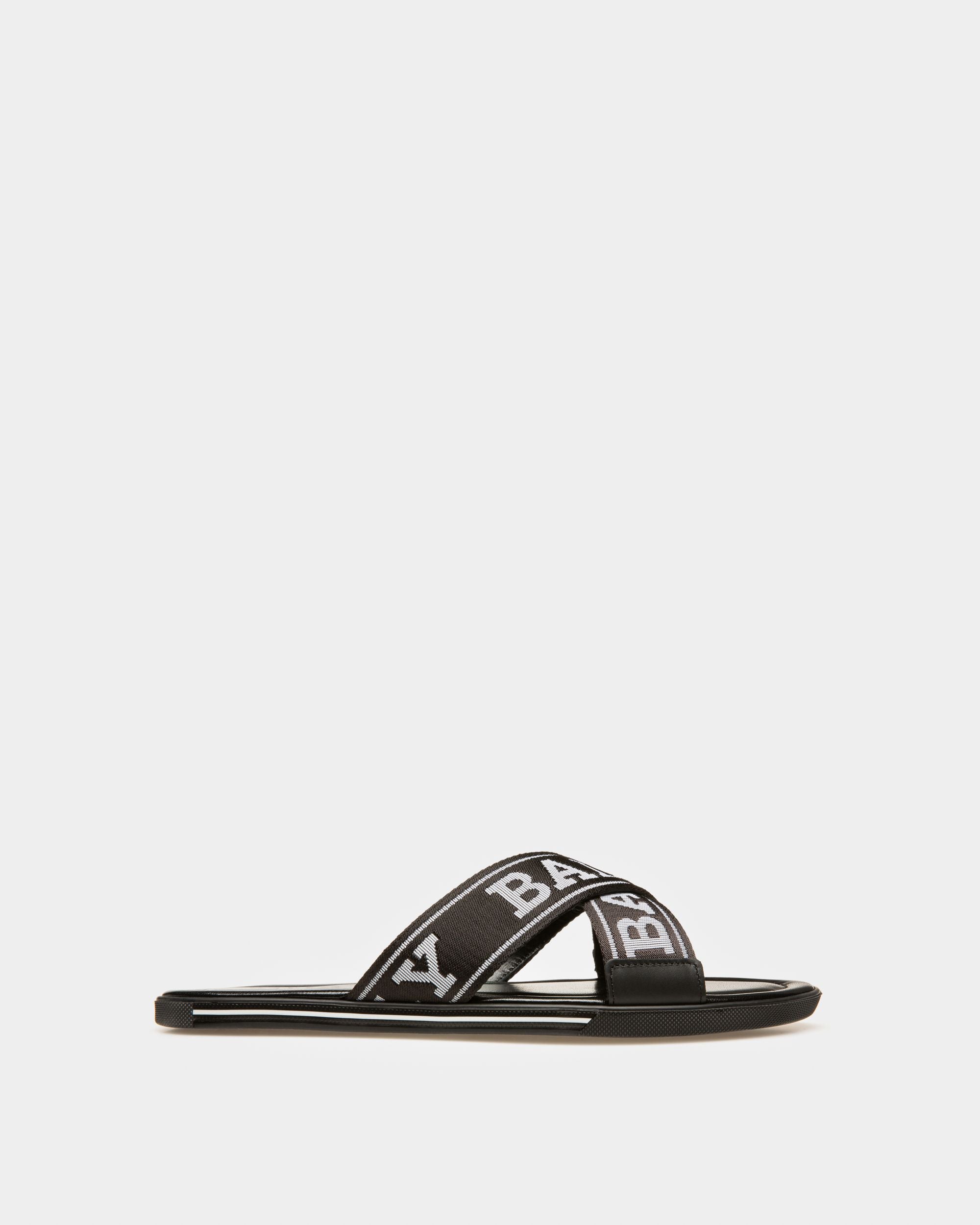 Bonks Fabric & Leather Sandals In Black - Men's - Bally - 01
