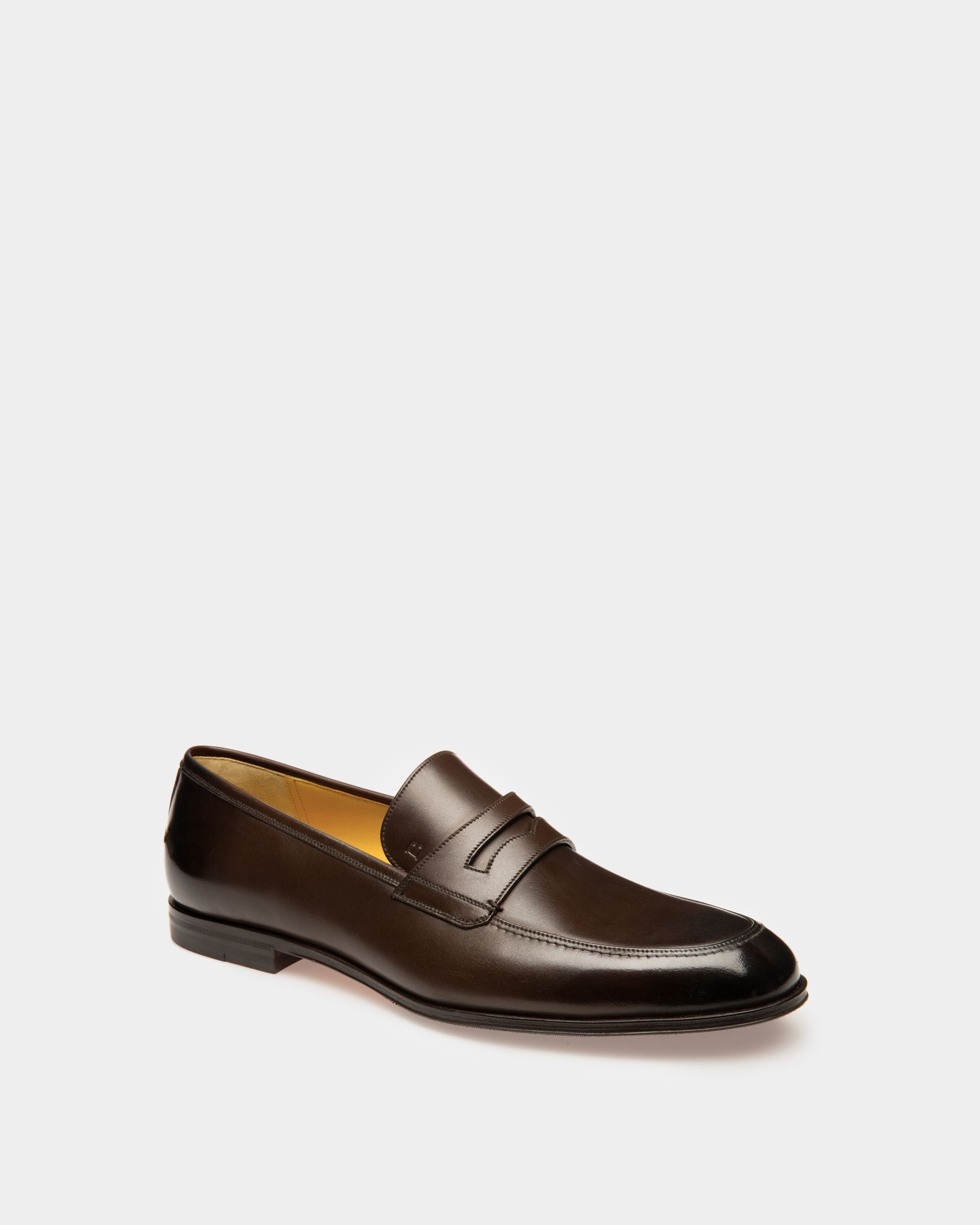Webb Leather Loafers In Coffee - Men's - Bally - 02