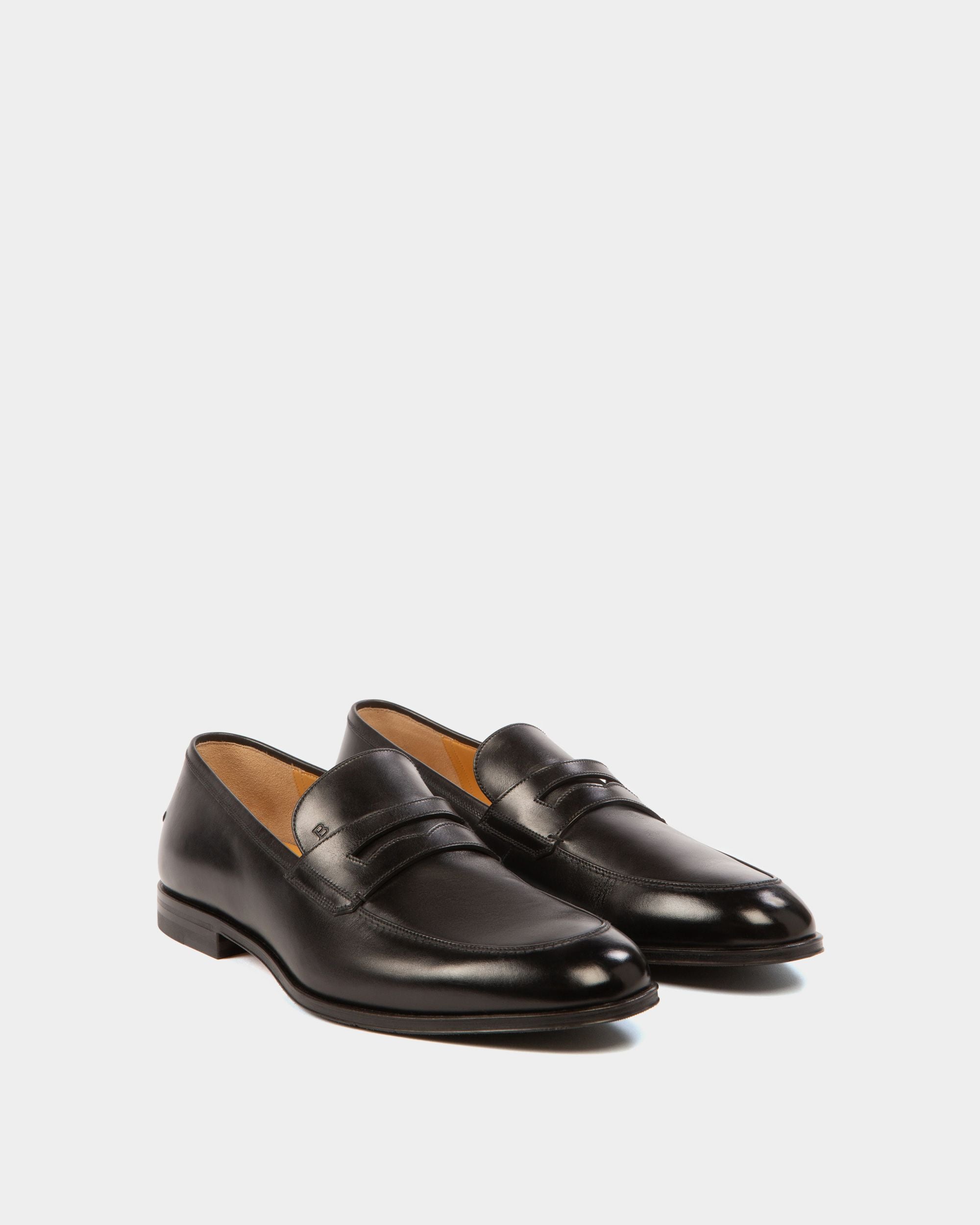 Webb Leather Loafers In Black - Men's - Bally - 03